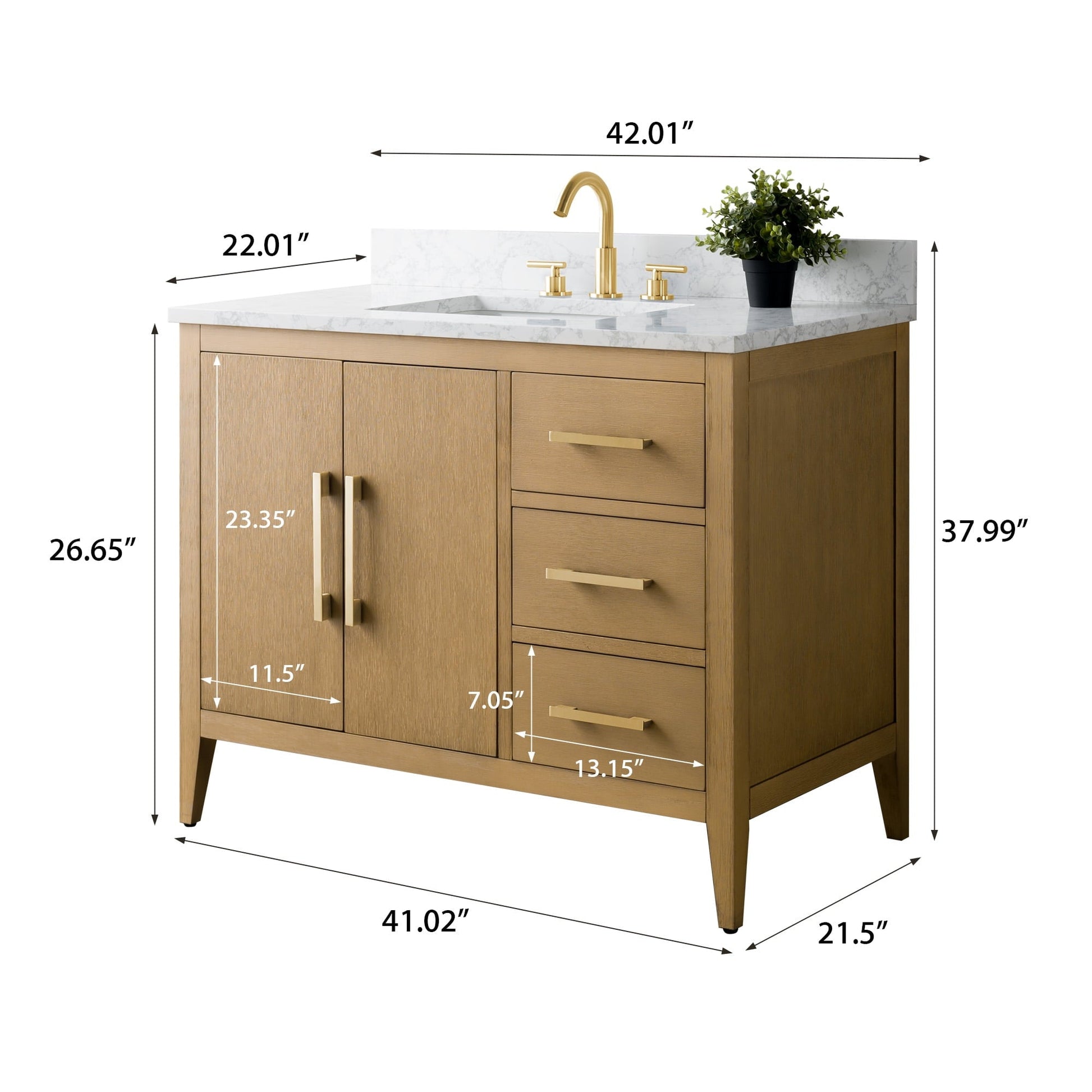 Natural Oak / Golden Brushed