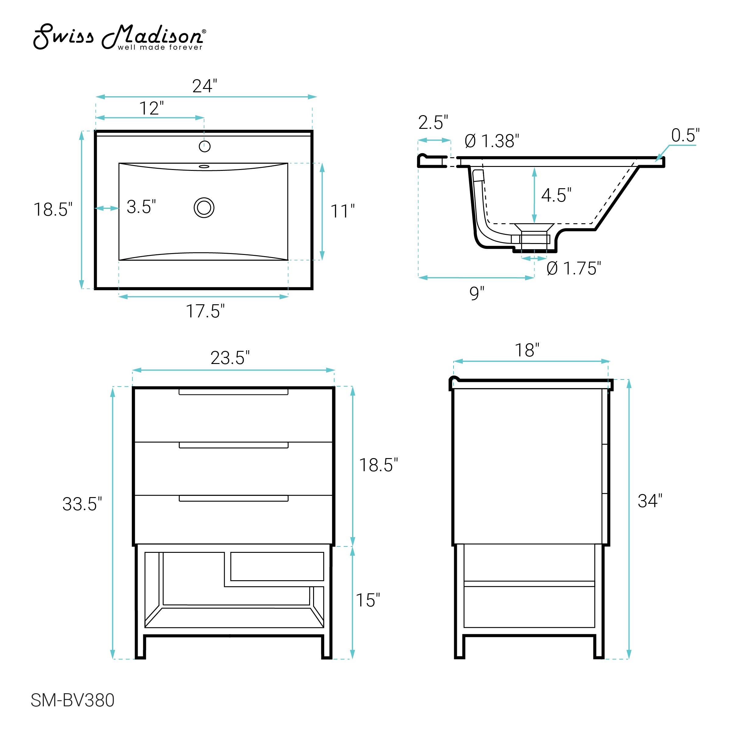 Glossy White / 1-Hole