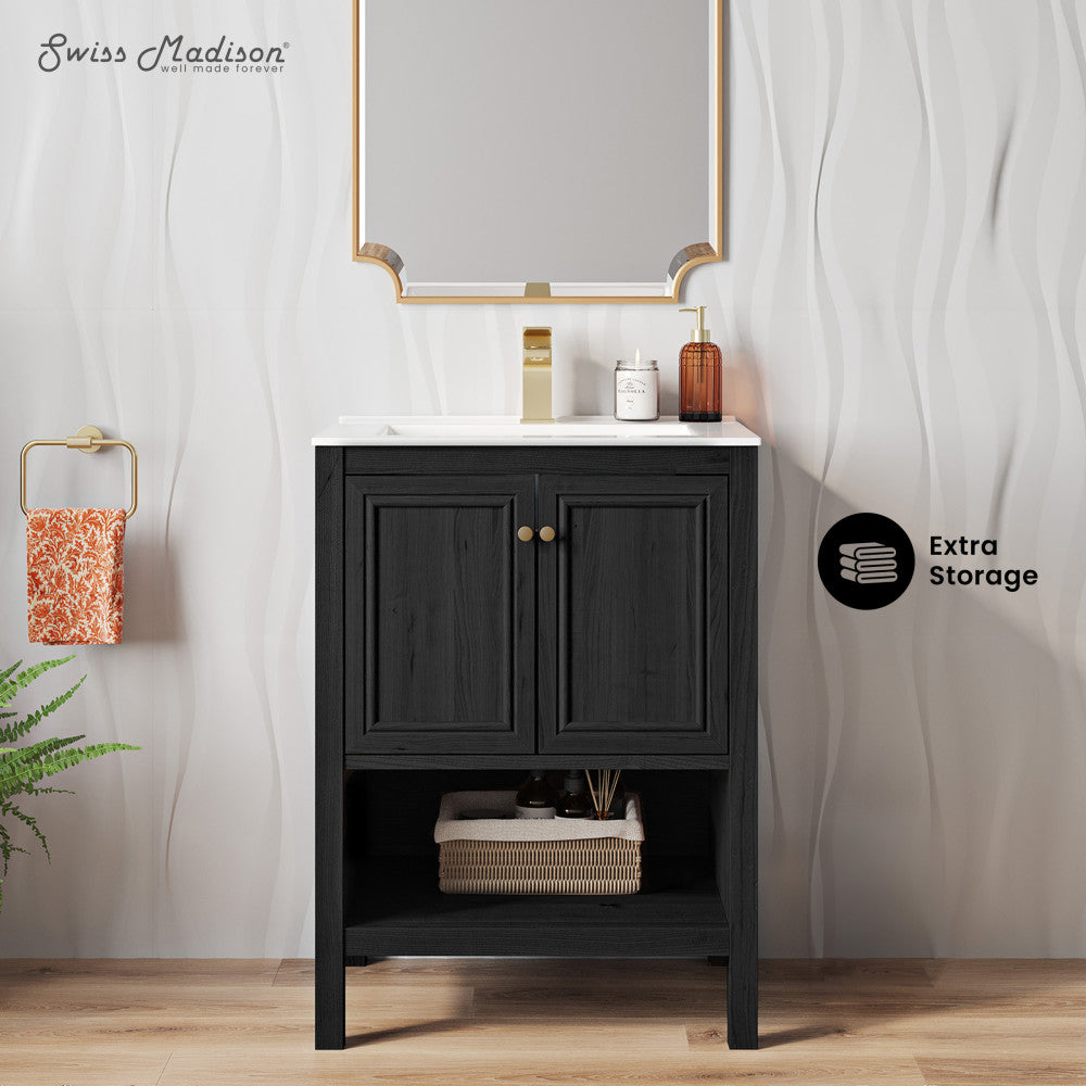Black Oak / White / 1-Hole