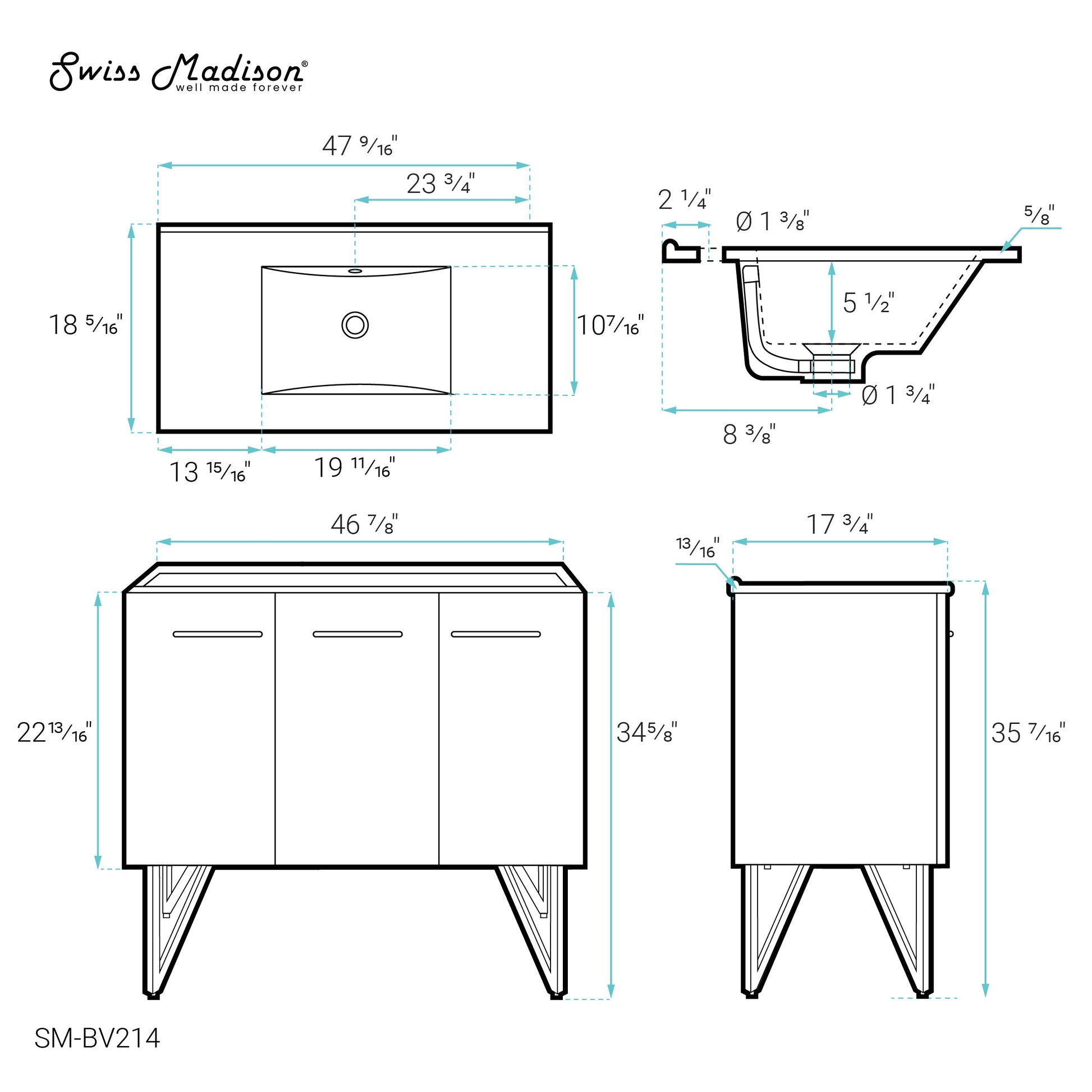 White / White / 1-Hole
