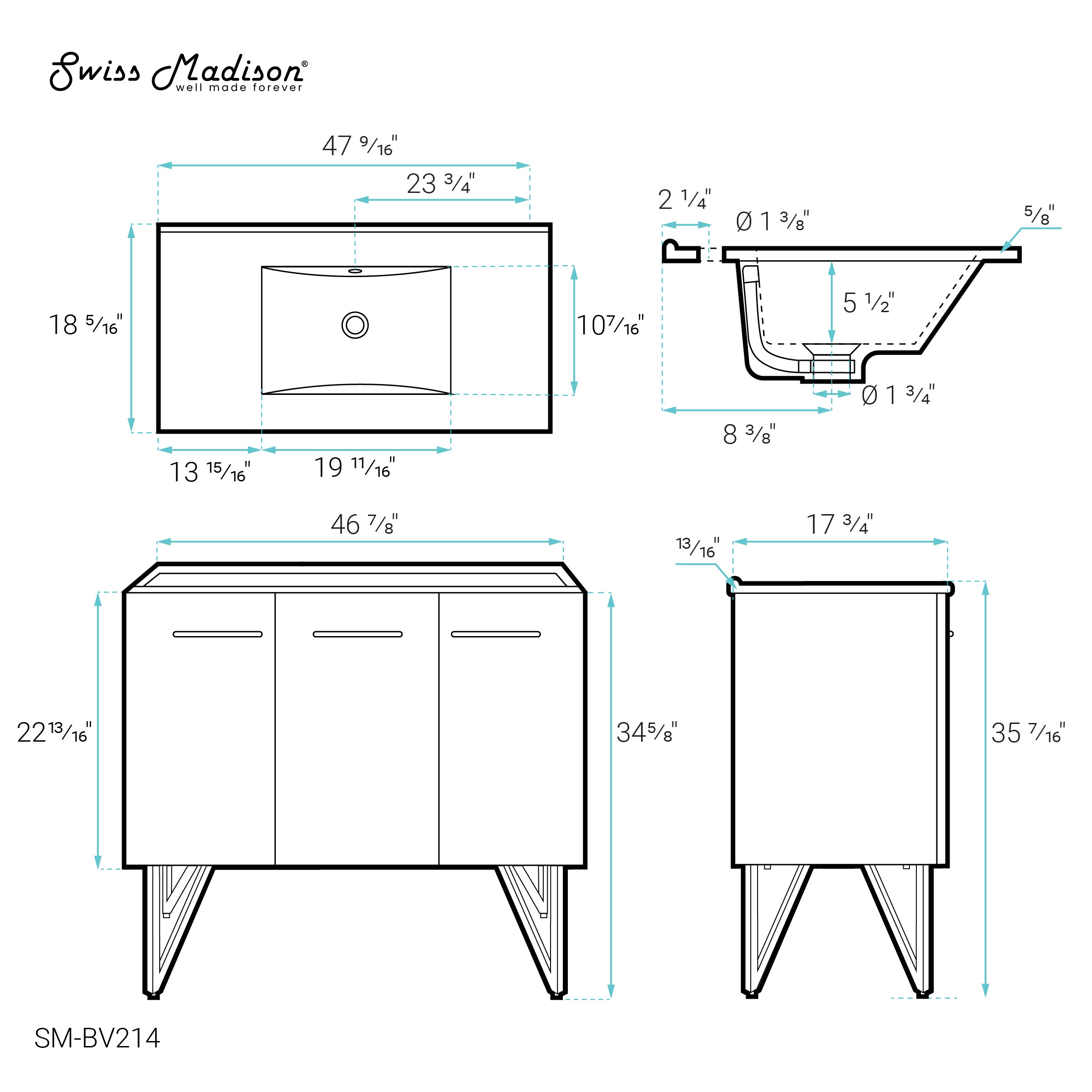 White / White / 1-Hole