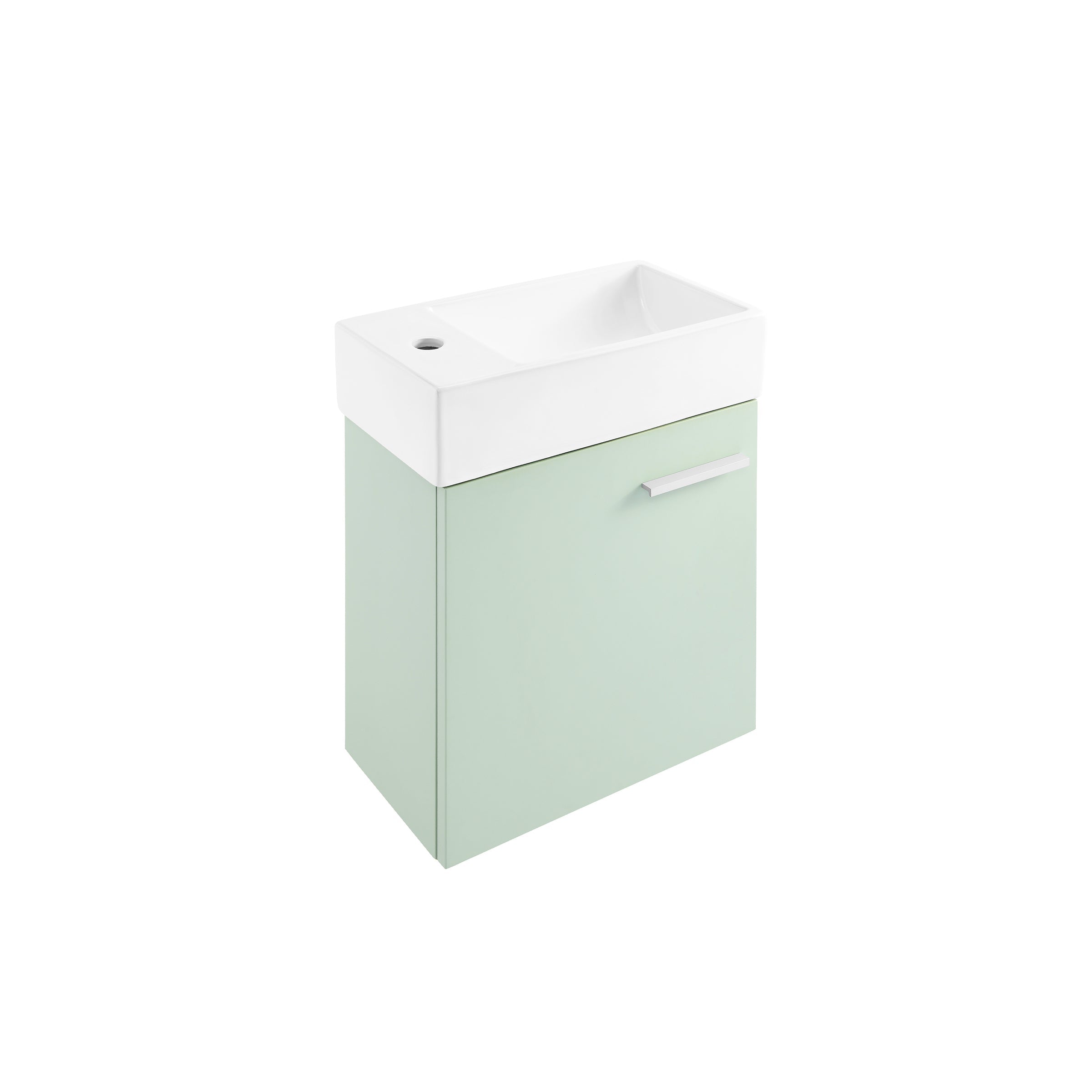 Mint / White / 1-Hole