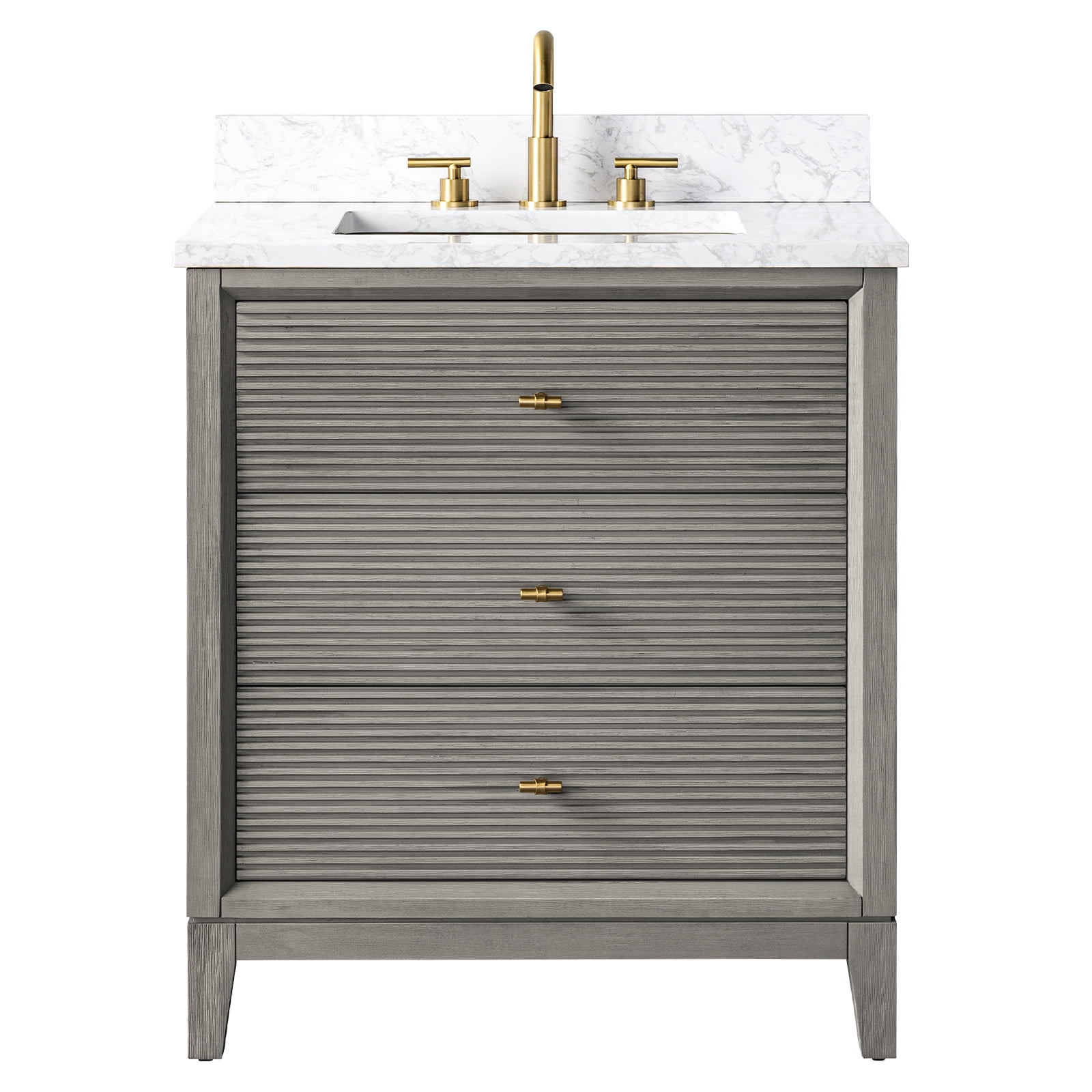 Linear Driftwood Gray / Golden Brushed