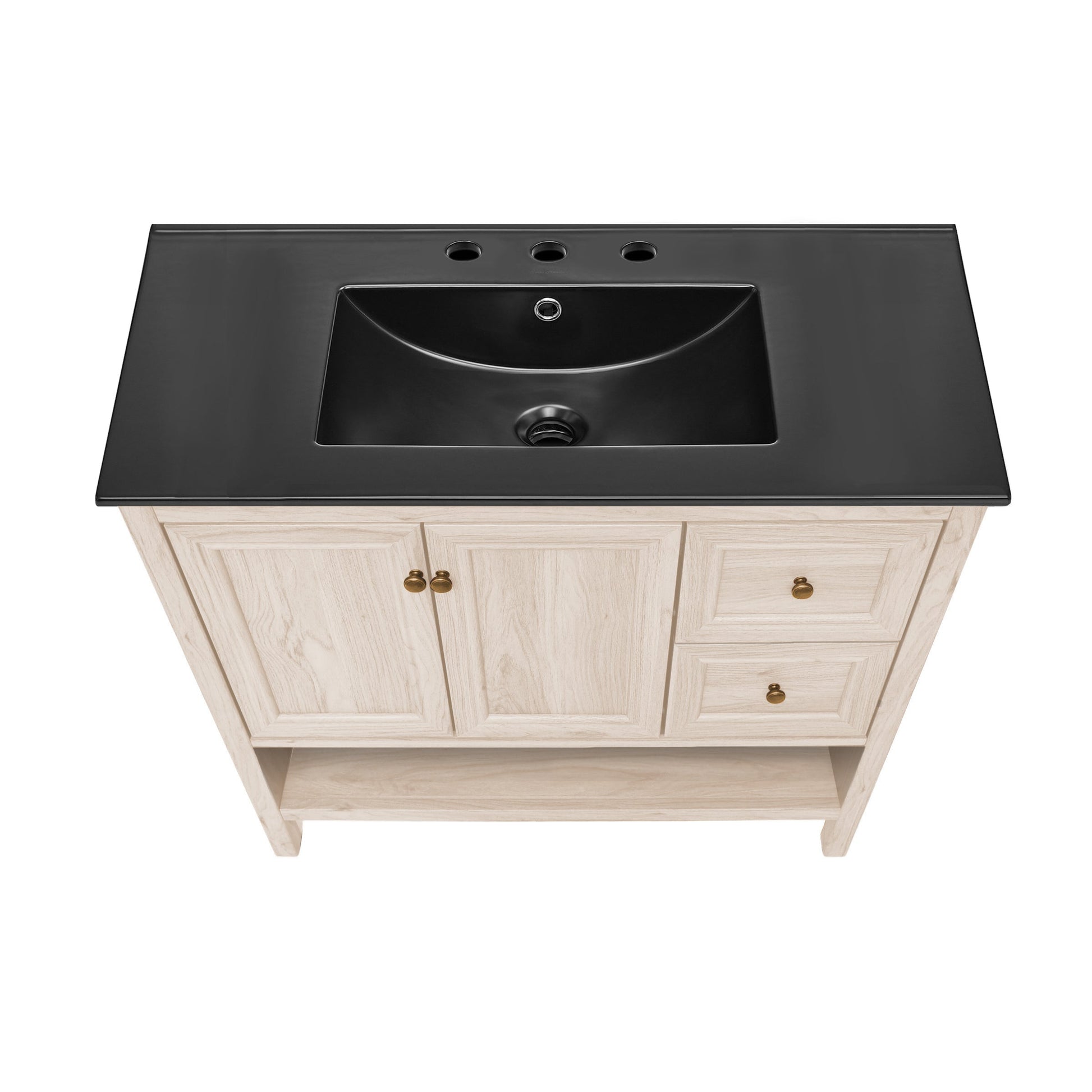 White Oak / Black / 3-Hole