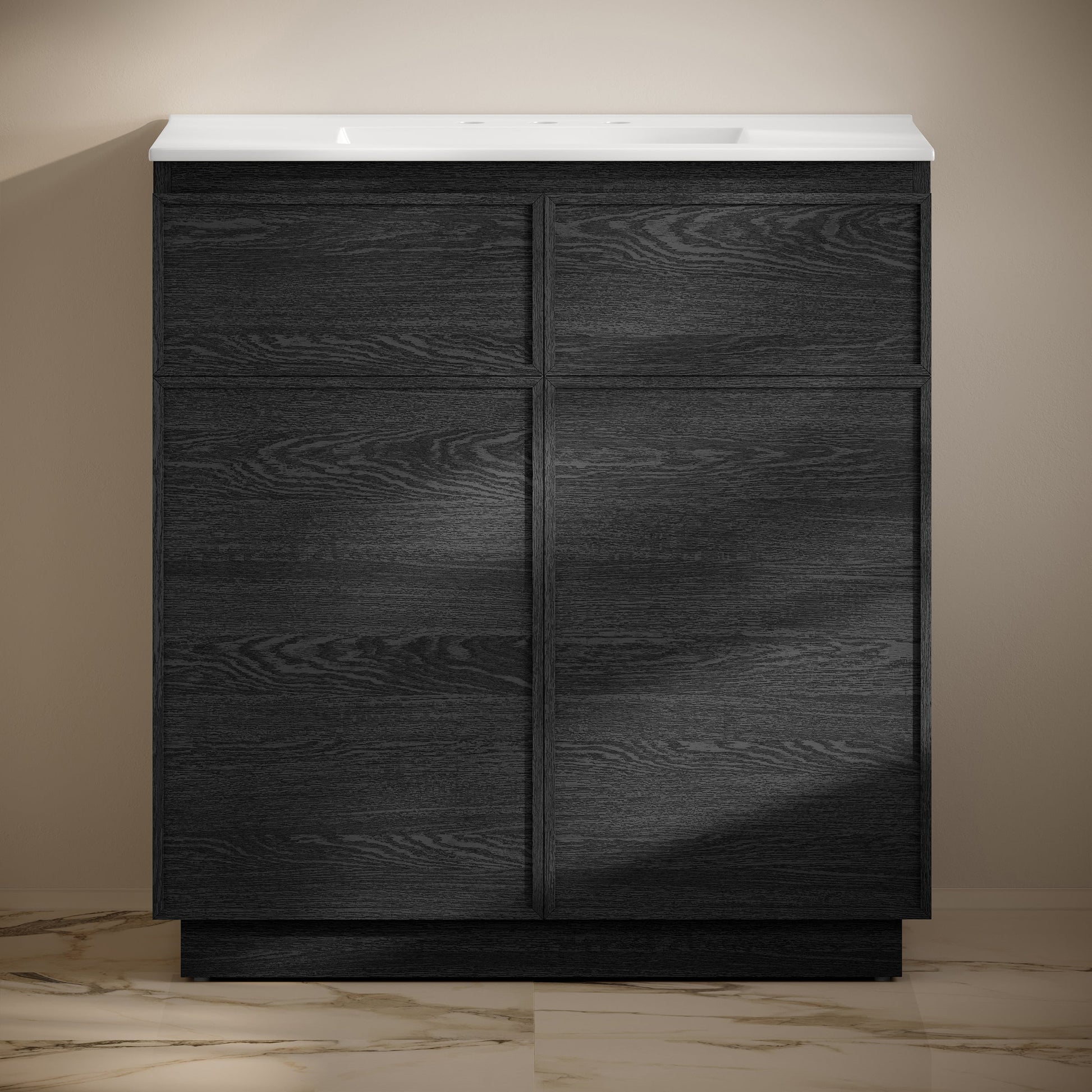 Black Oak / White / 3-Hole