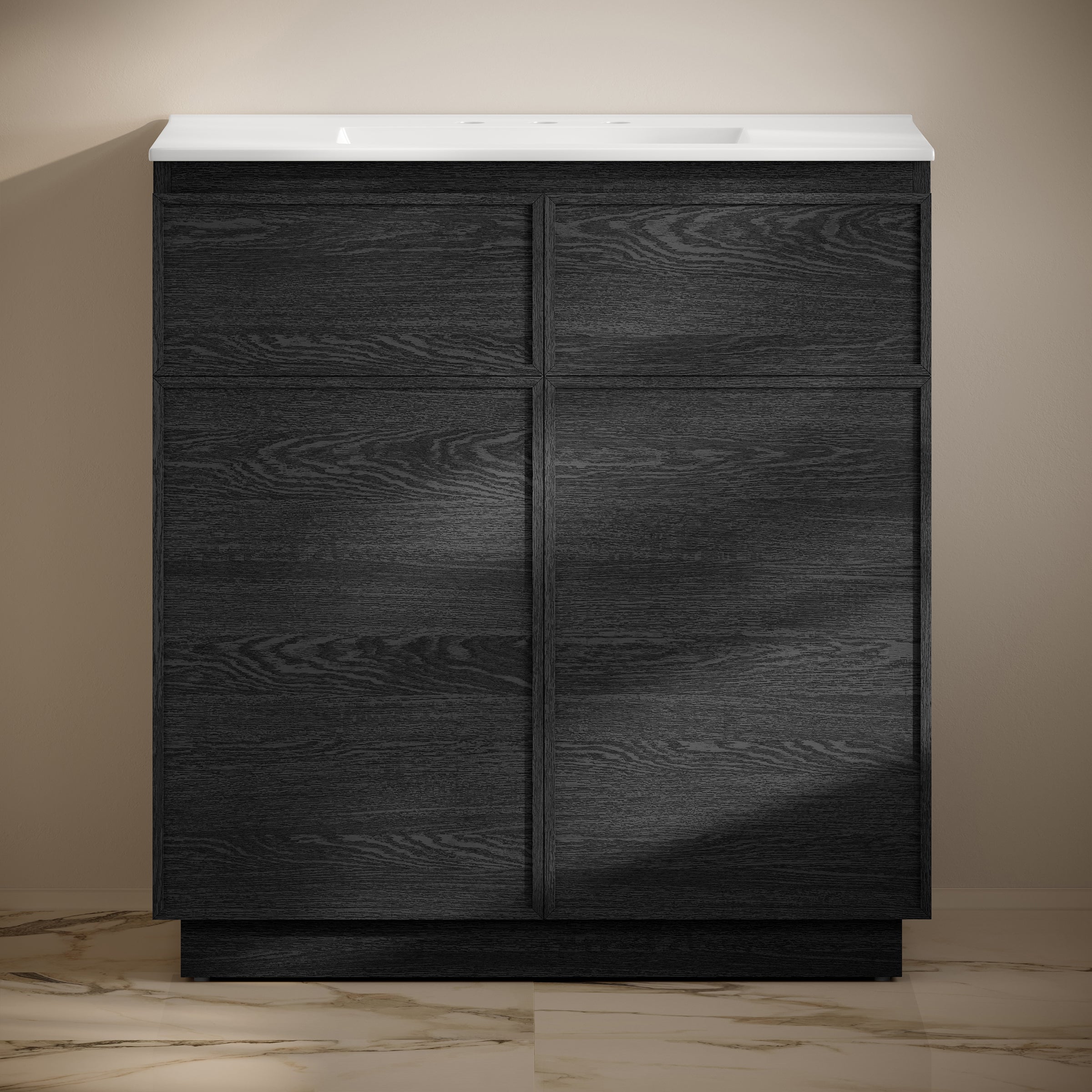 Black Oak / White / 3-Hole