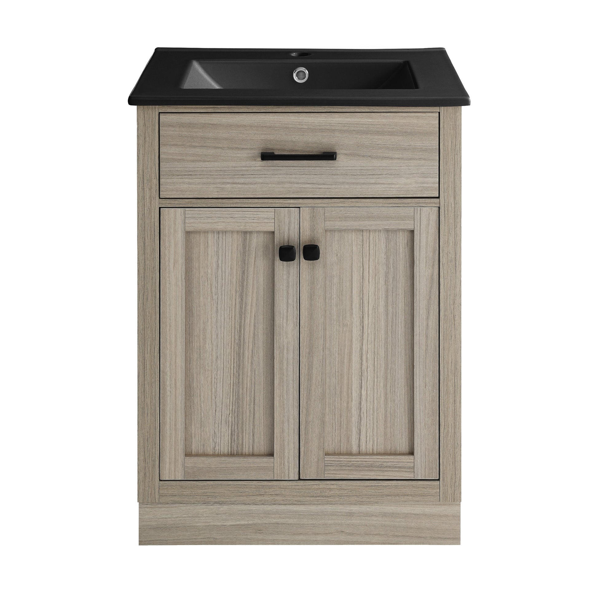 Weathered Oak / Matte Black / 1-Hole