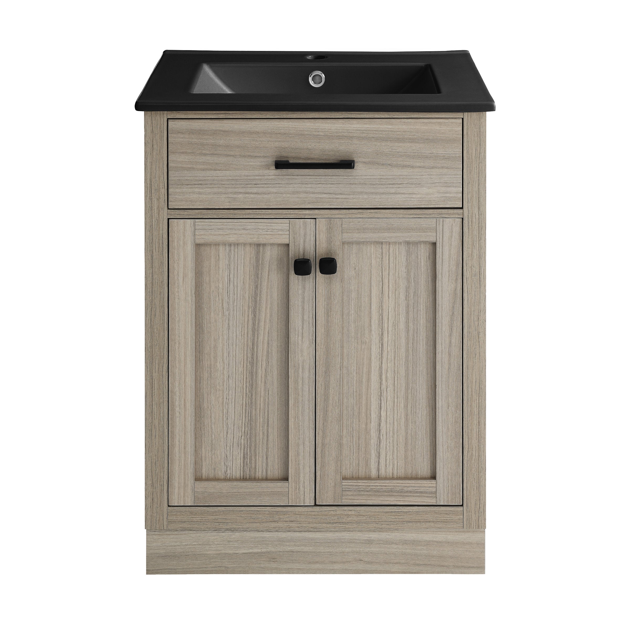 Weathered Oak / Matte Black / 1-Hole