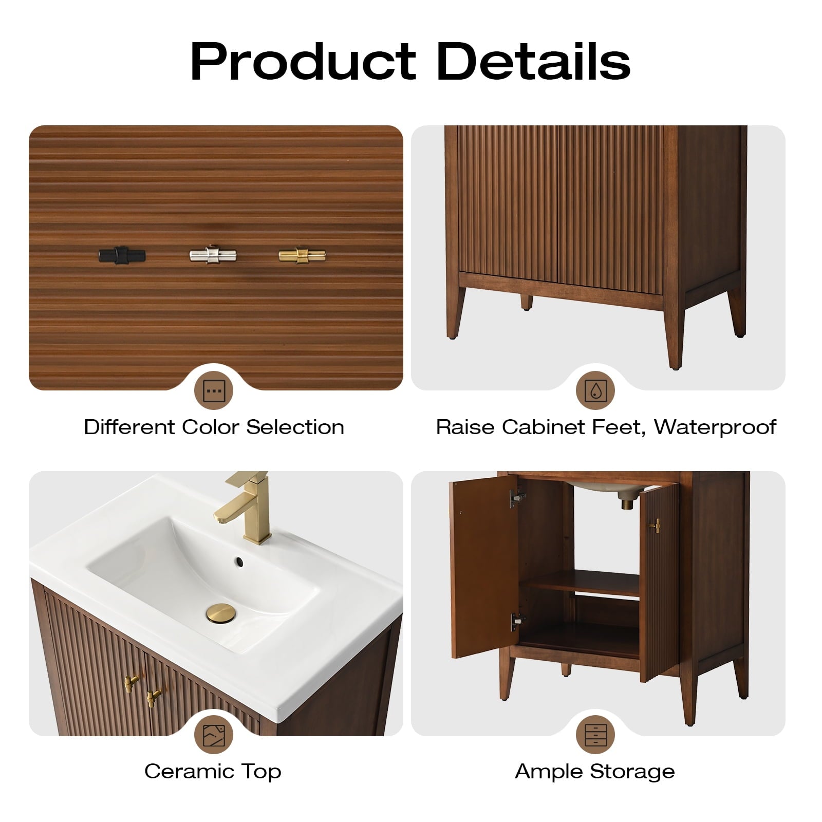 Walnut / Matte Black