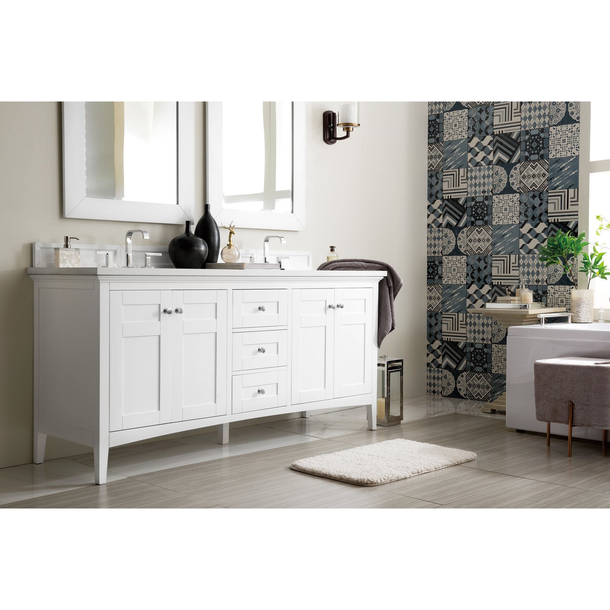Bright White / White Zeus - 3 Faucet Holes