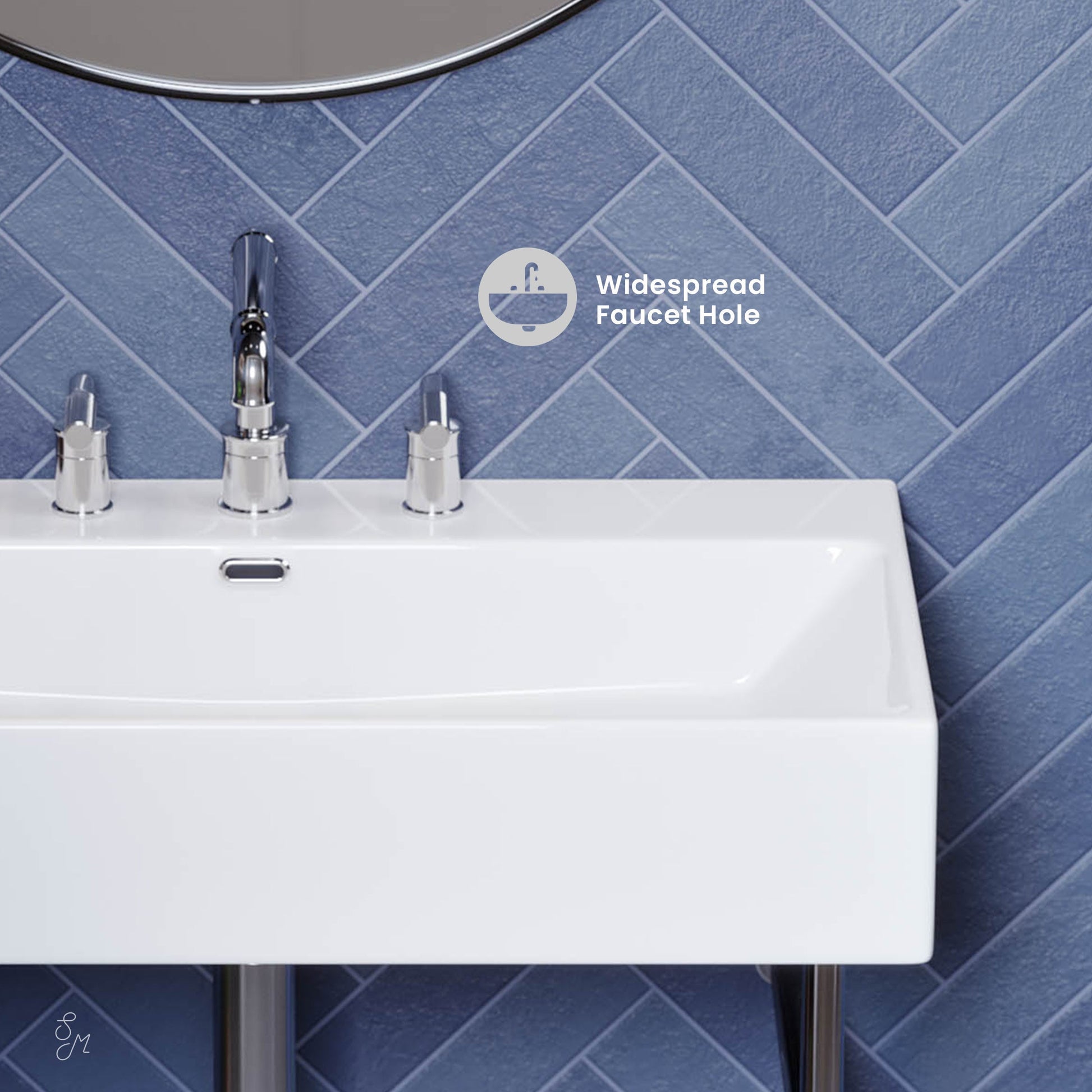 Chrome / White / 3-Hole
