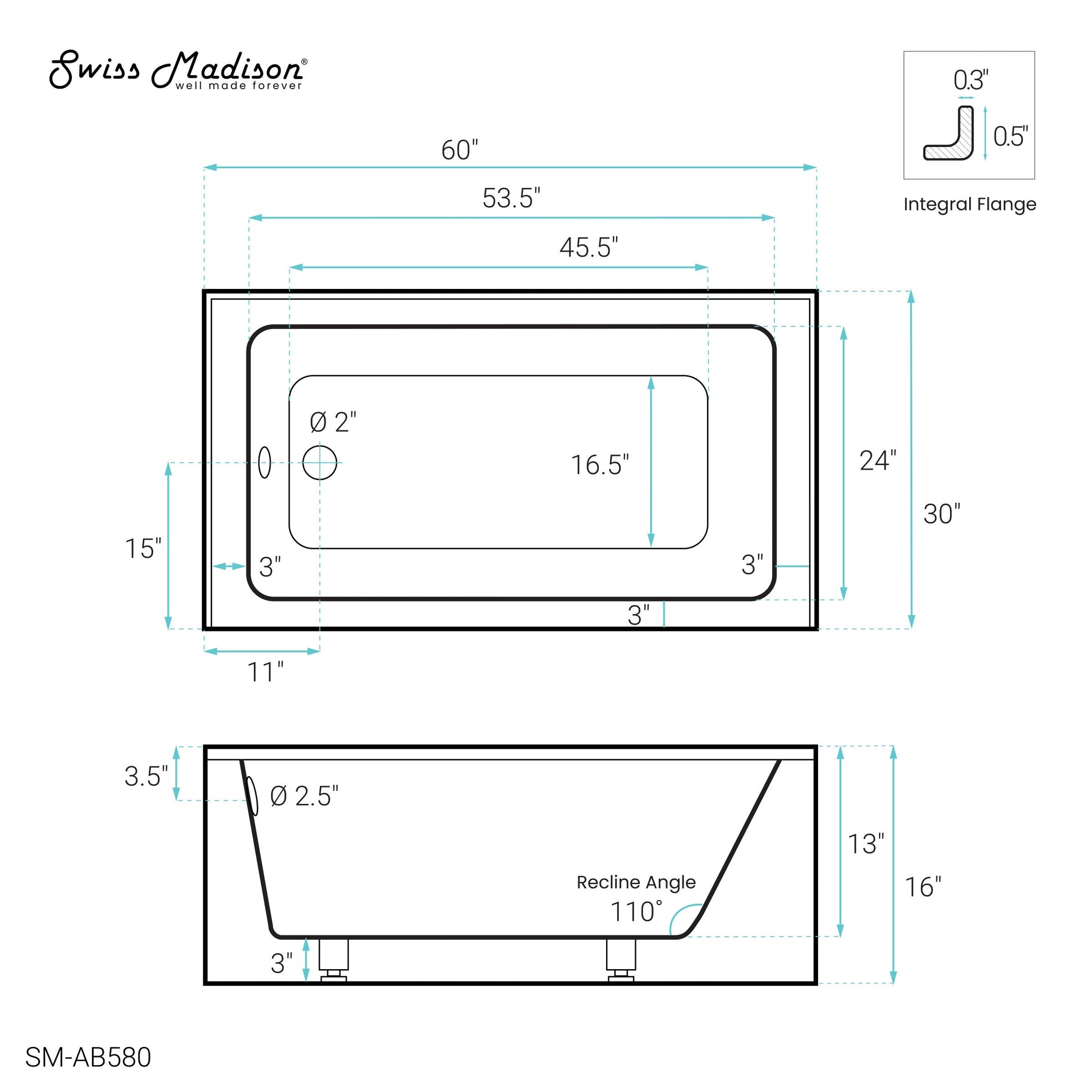 White / Left / Alcove - Apron
