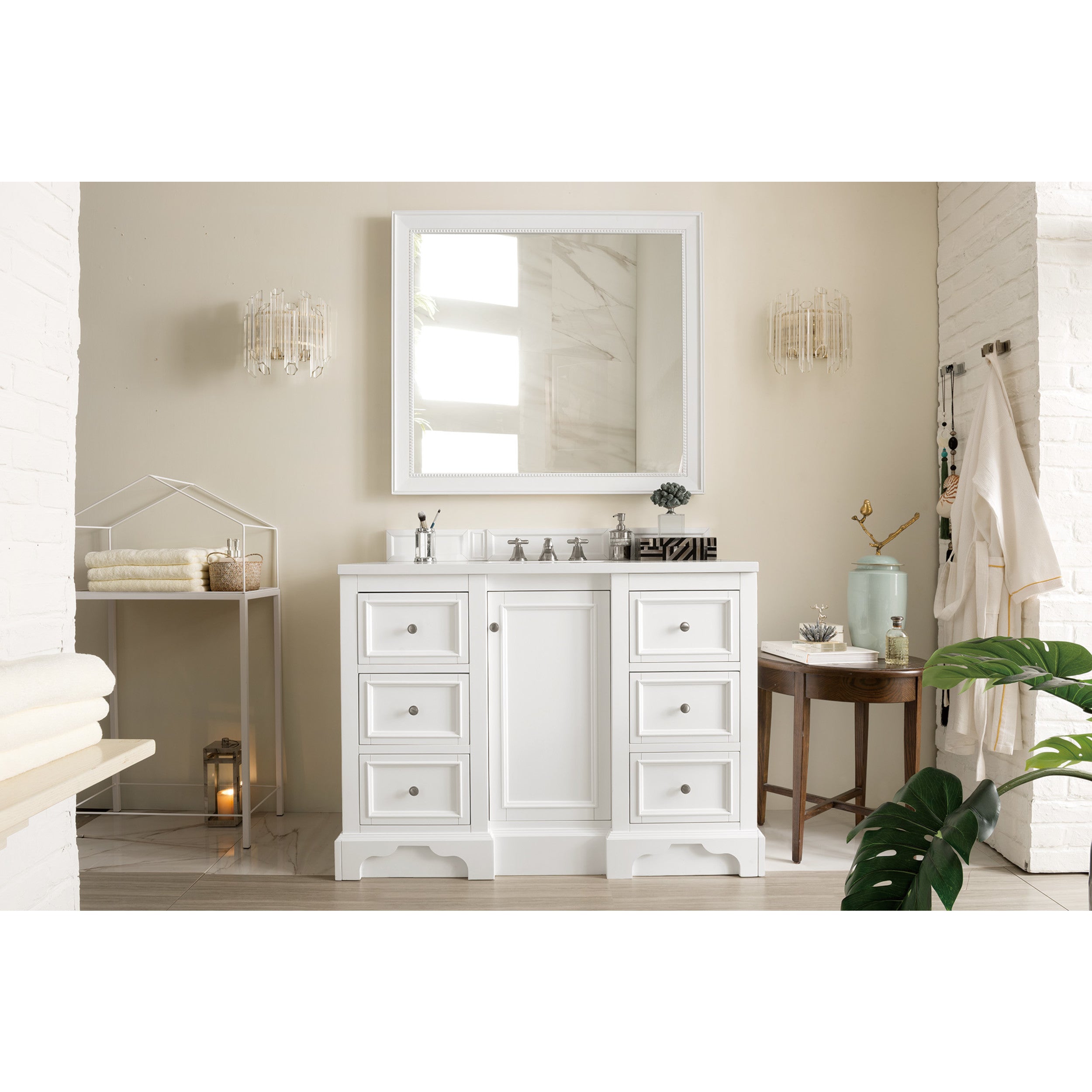Bright White / White Zeus - 3 Faucet Holes