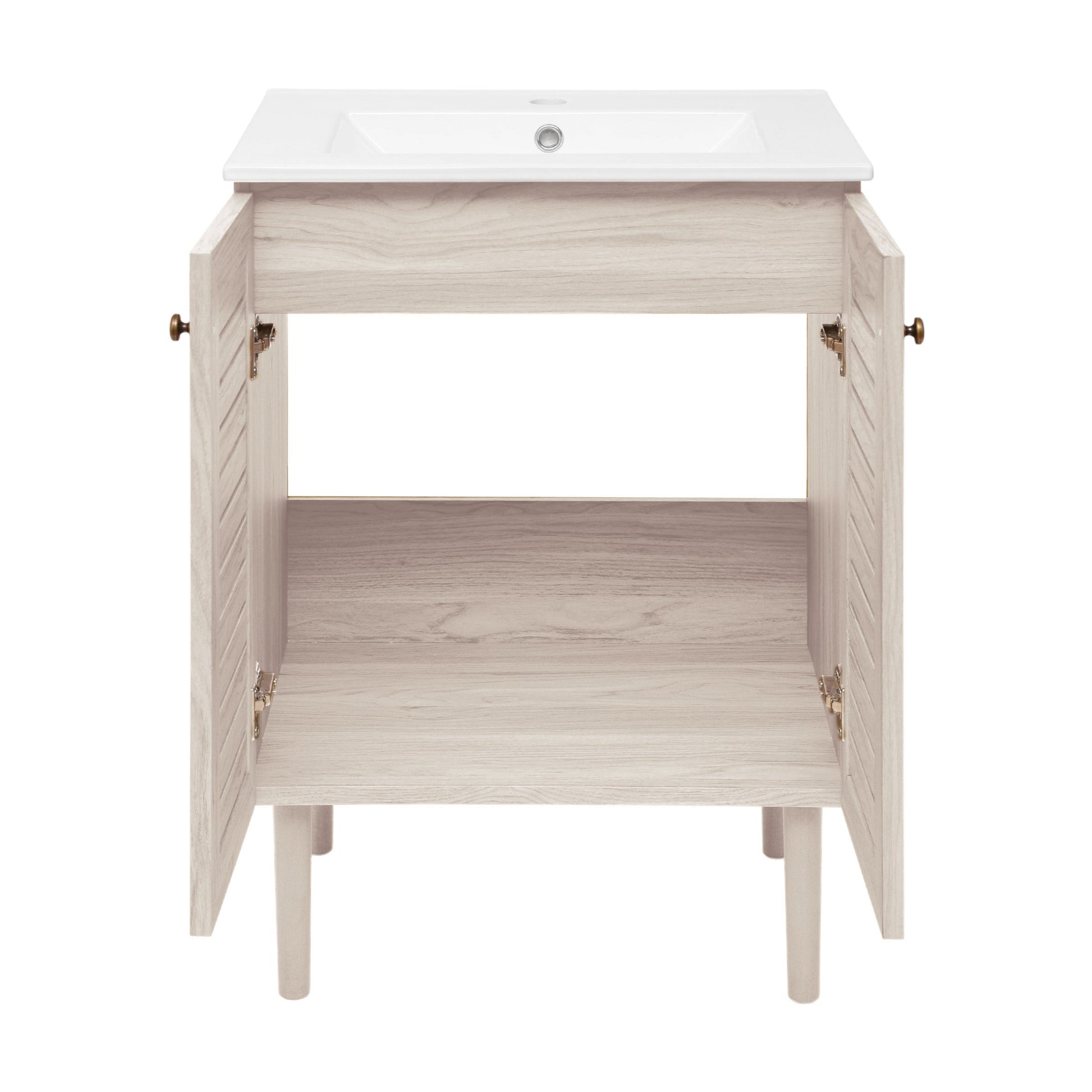 White Oak / White / 1-Hole