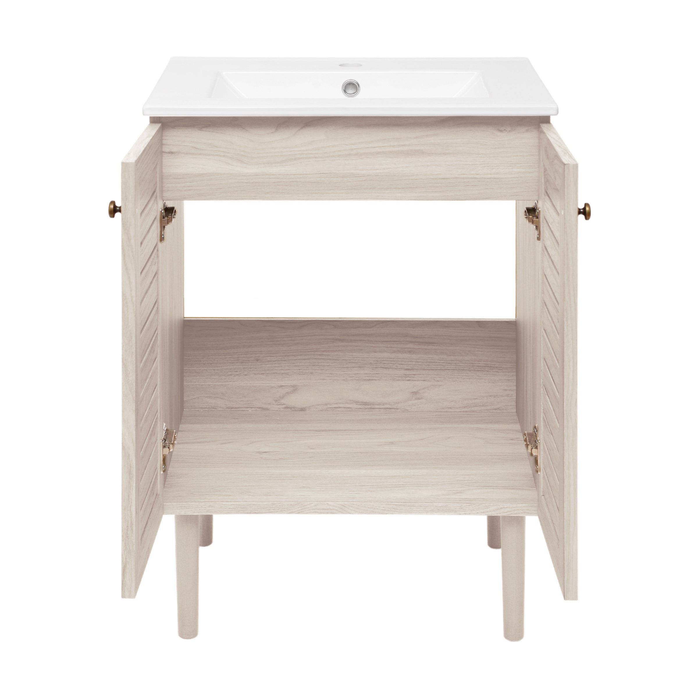 White Oak / White / 1-Hole