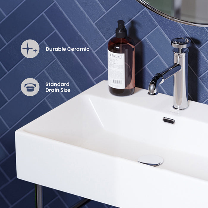 Chrome / White / 1-Hole