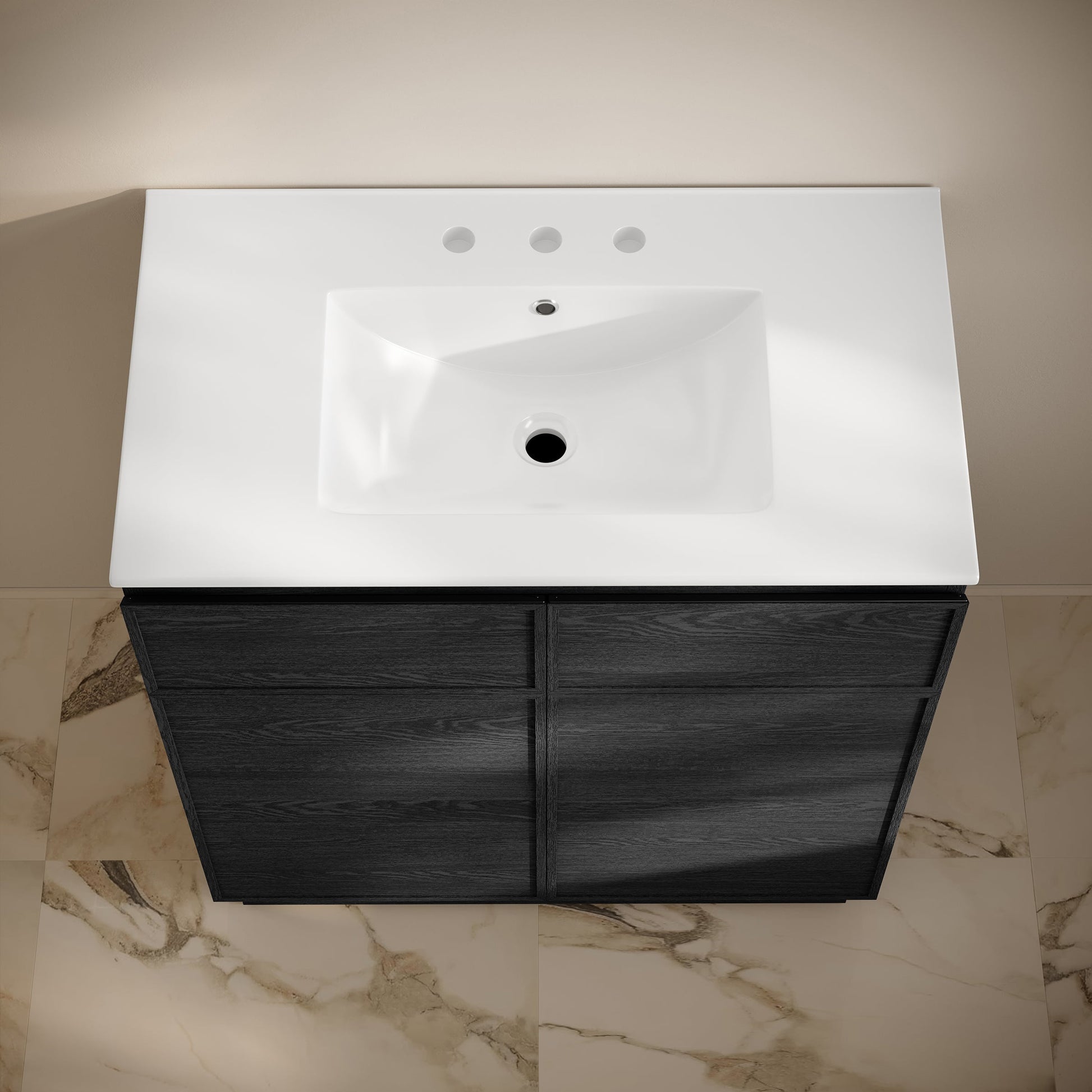 Black Oak / White / 3-Hole