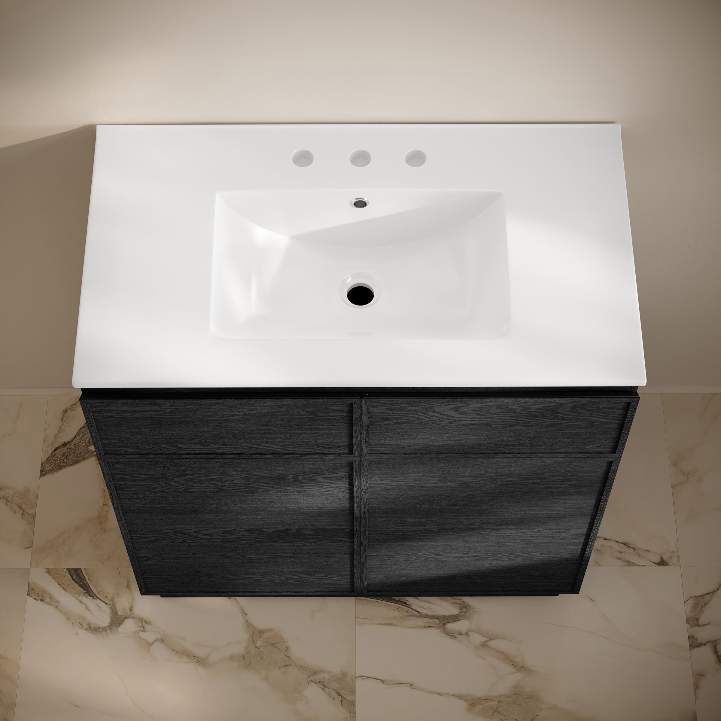 Black Oak / White / 3-Hole