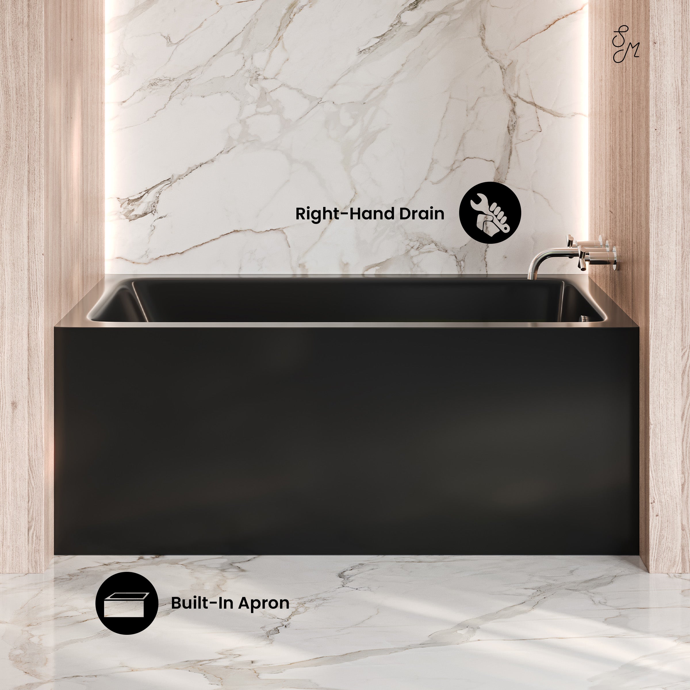 Glossy Black / Right