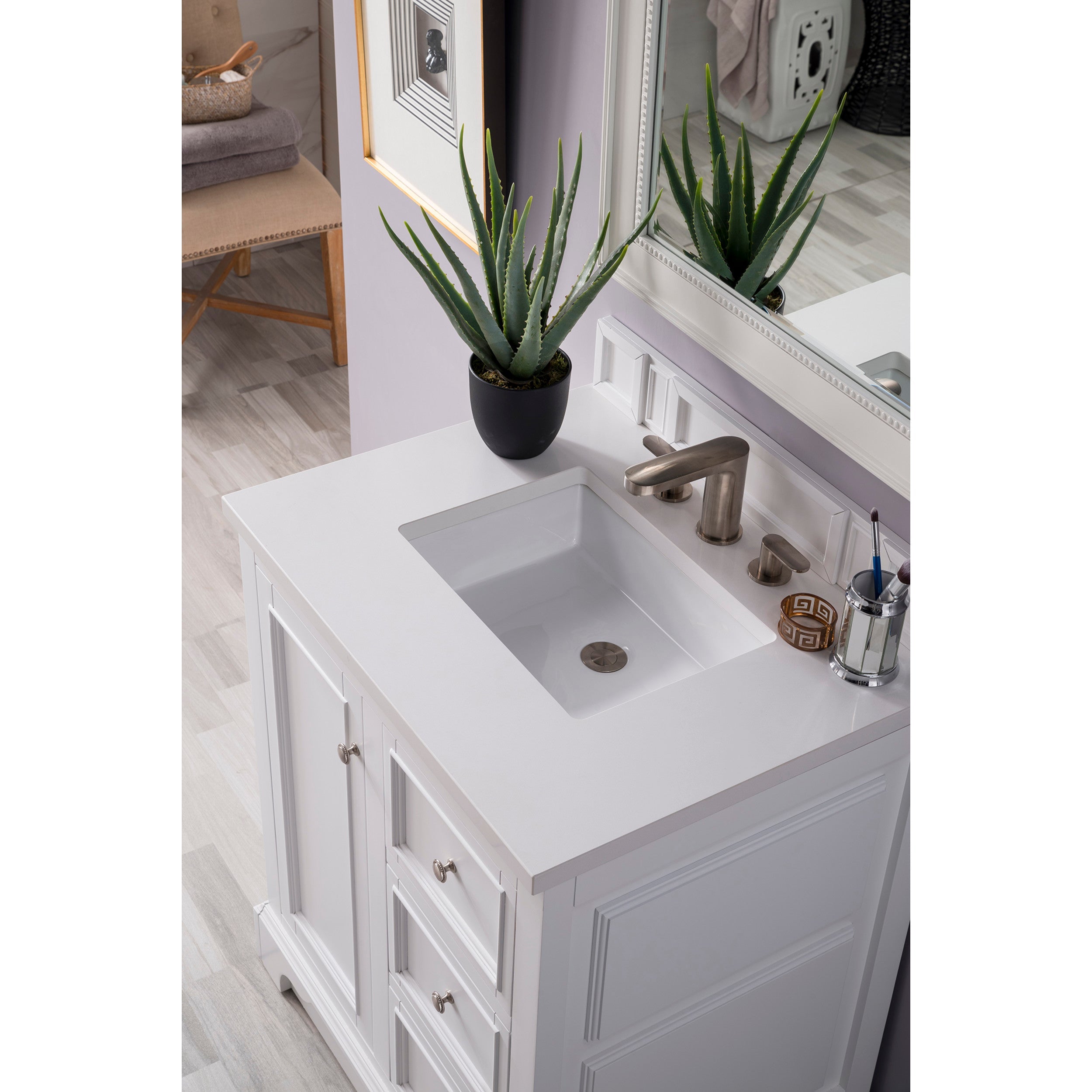 Bright White / White Zeus - 3 Faucet Holes
