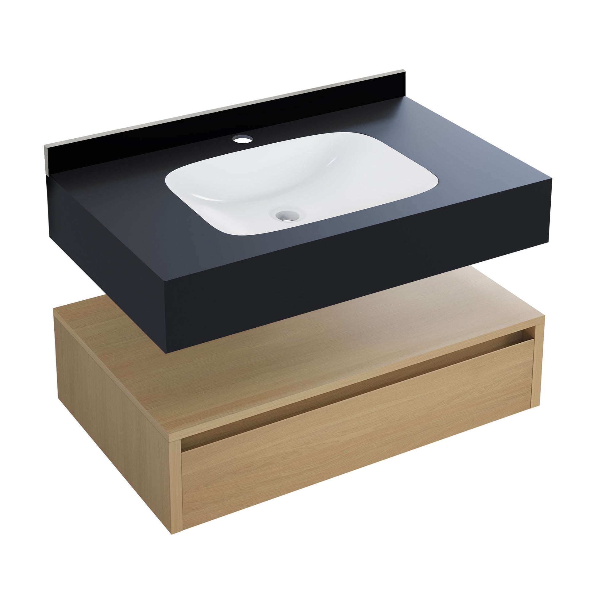 Natural Oak / Black Marquina