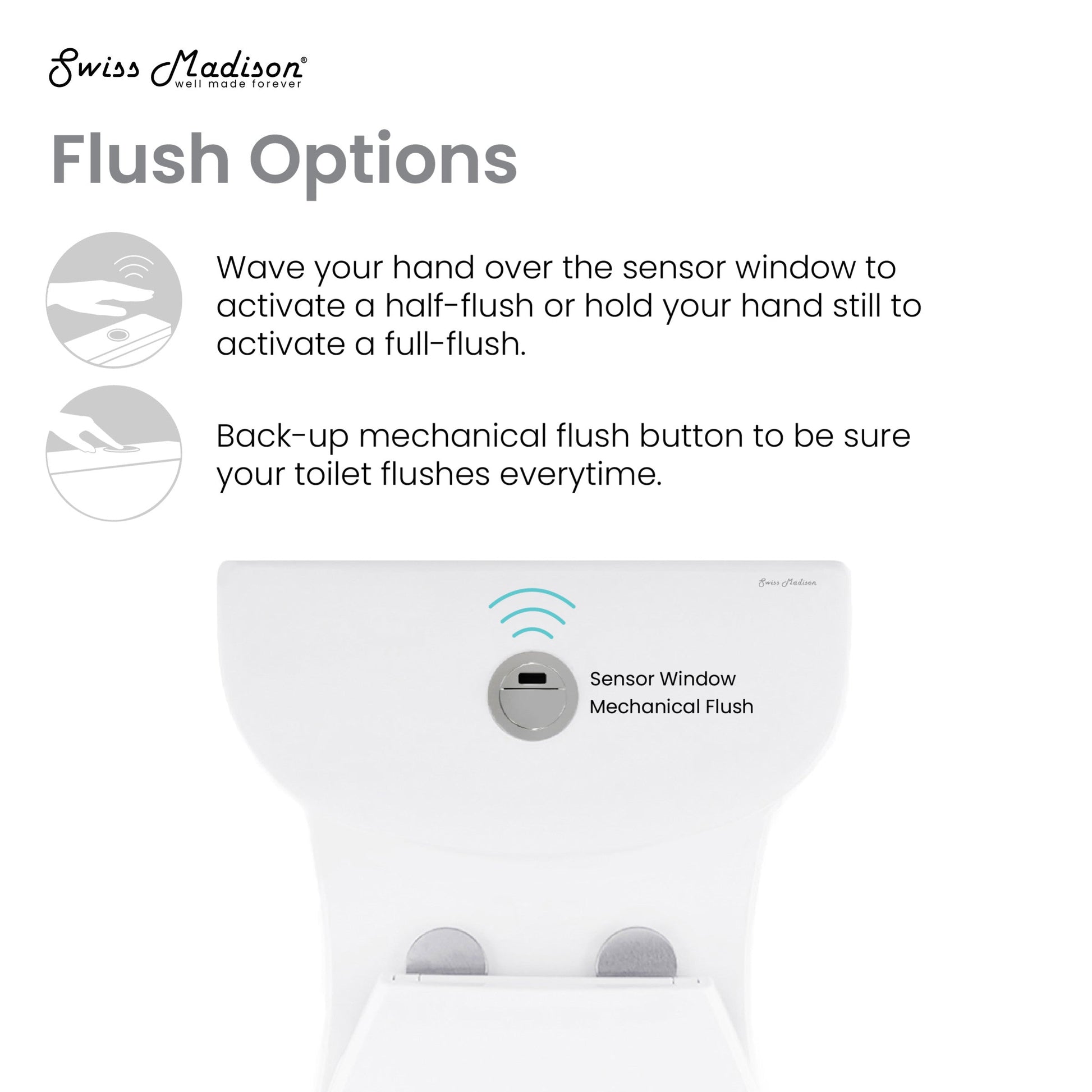 Glossy White / Dual Touchless - Top / Chrome