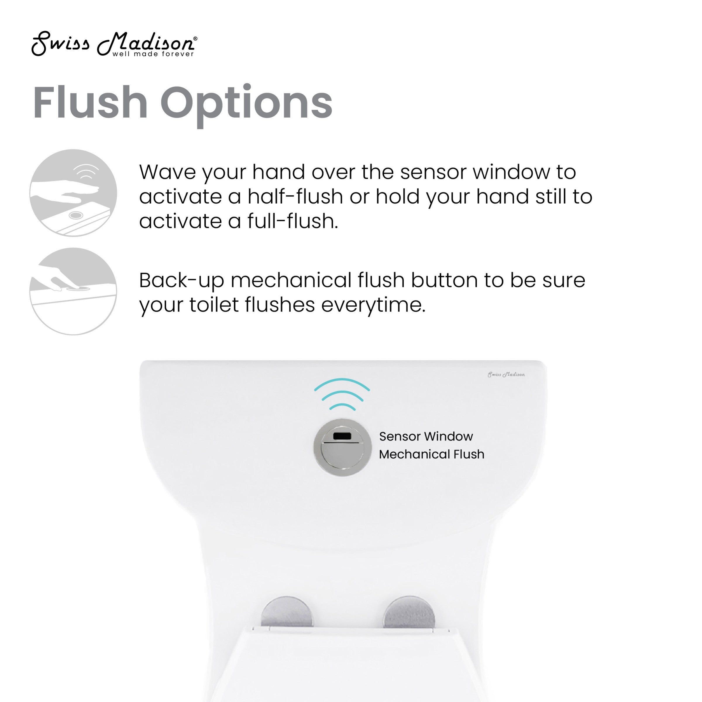 Glossy White / Dual Touchless - Top / Chrome