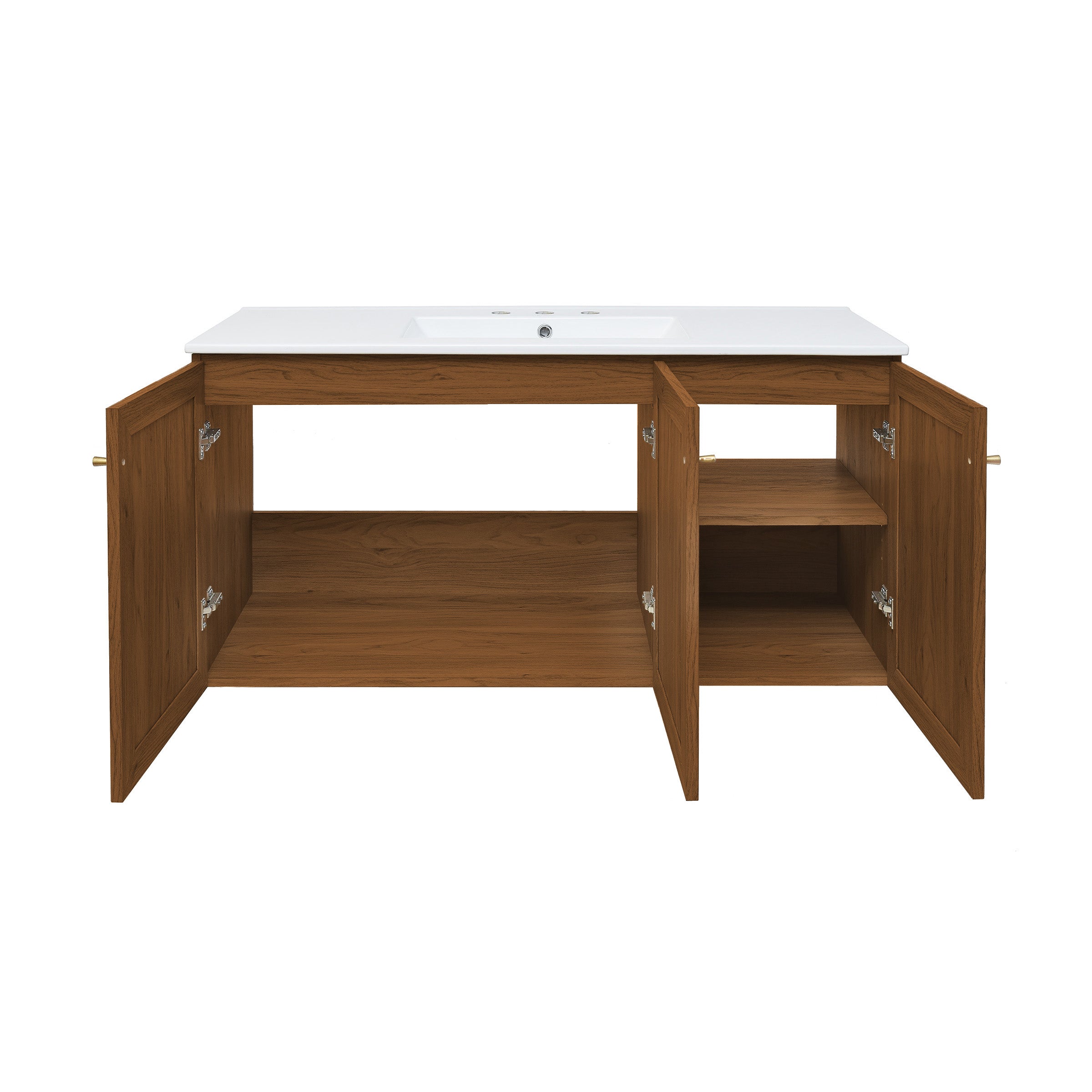 Brown Oak / White / 3-Hole