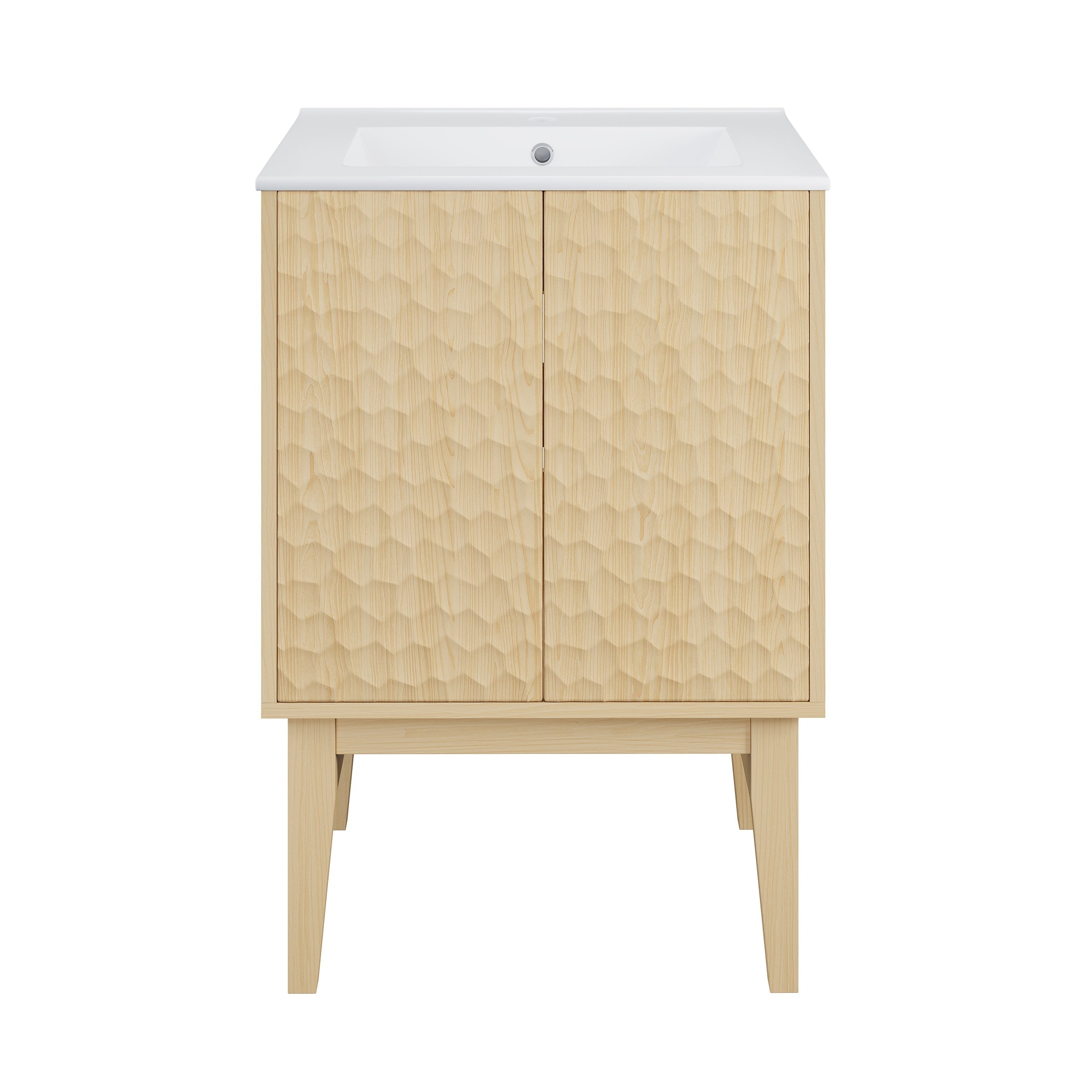 Natural Oak / White / 1-Hole