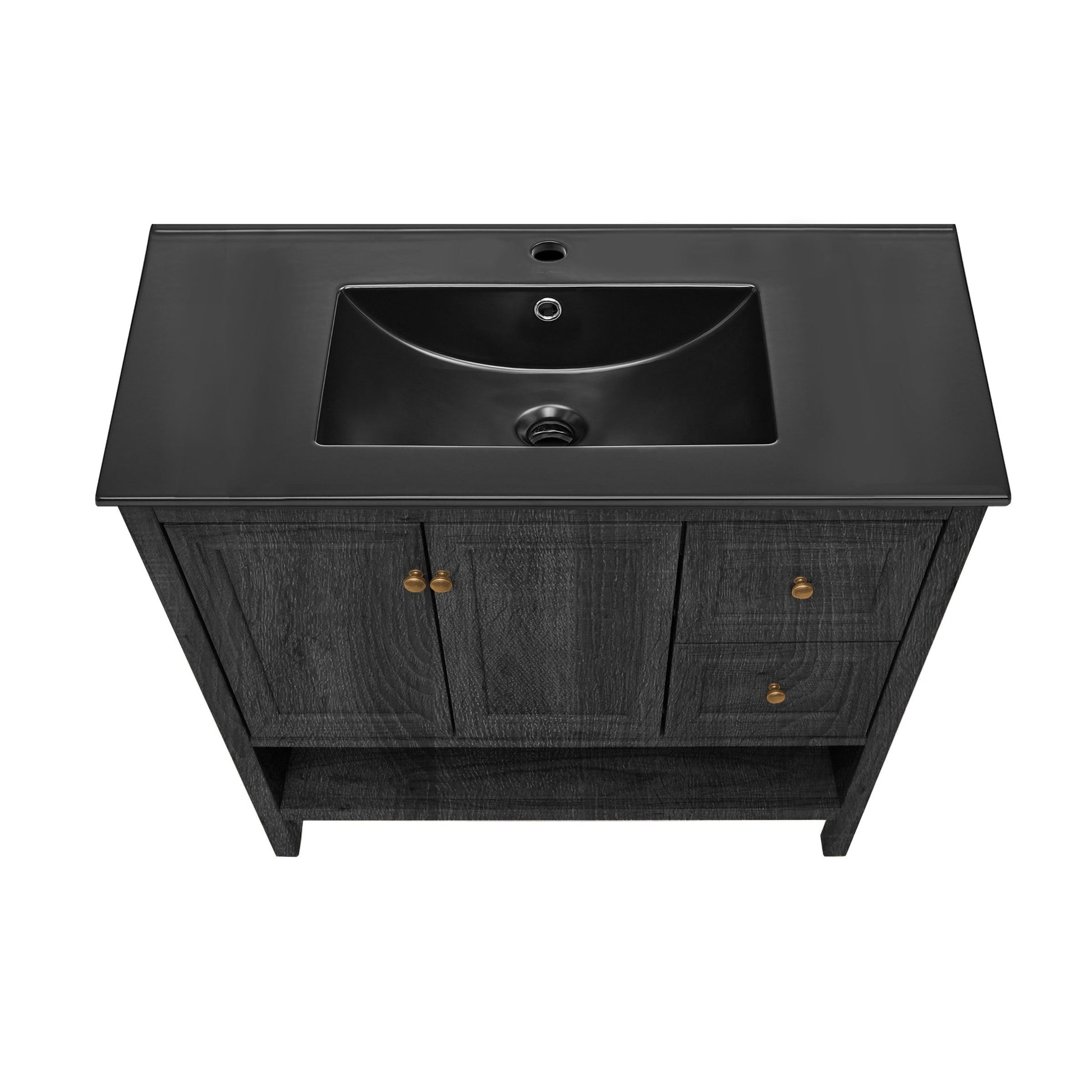 Black Oak / Black / 1-Hole