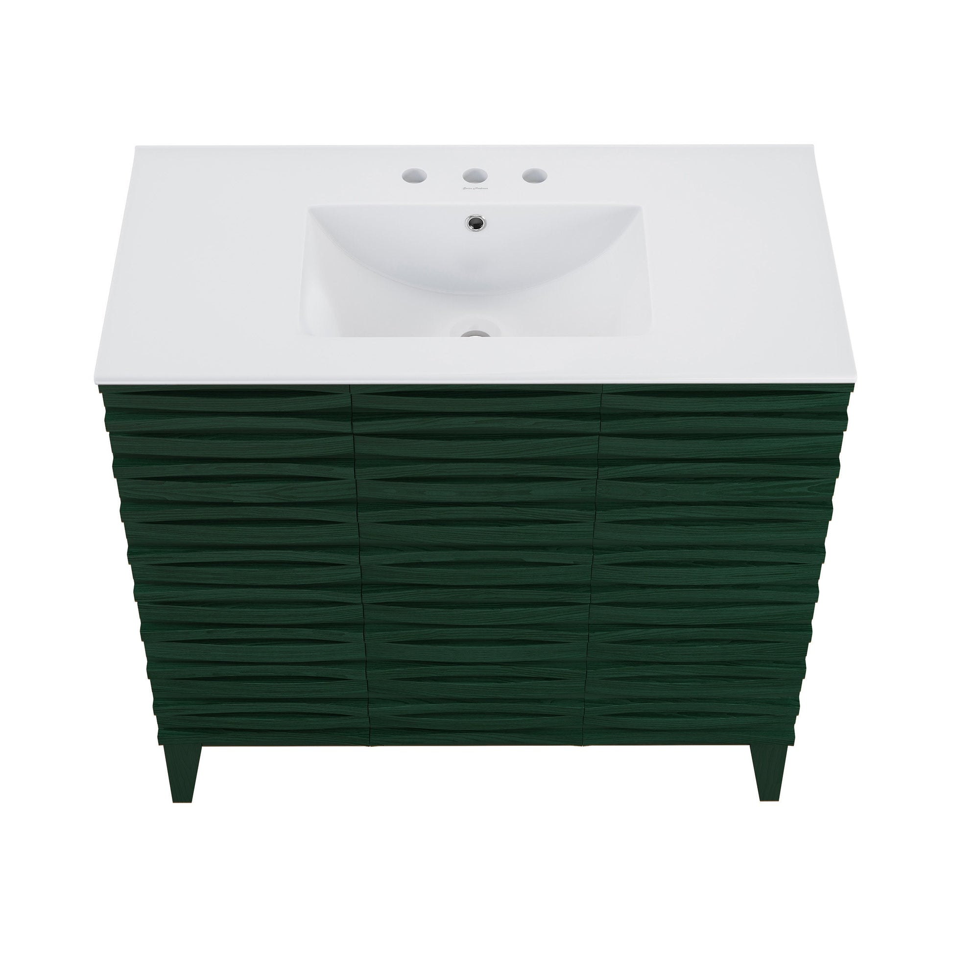 Green Oak / White / 3-Hole