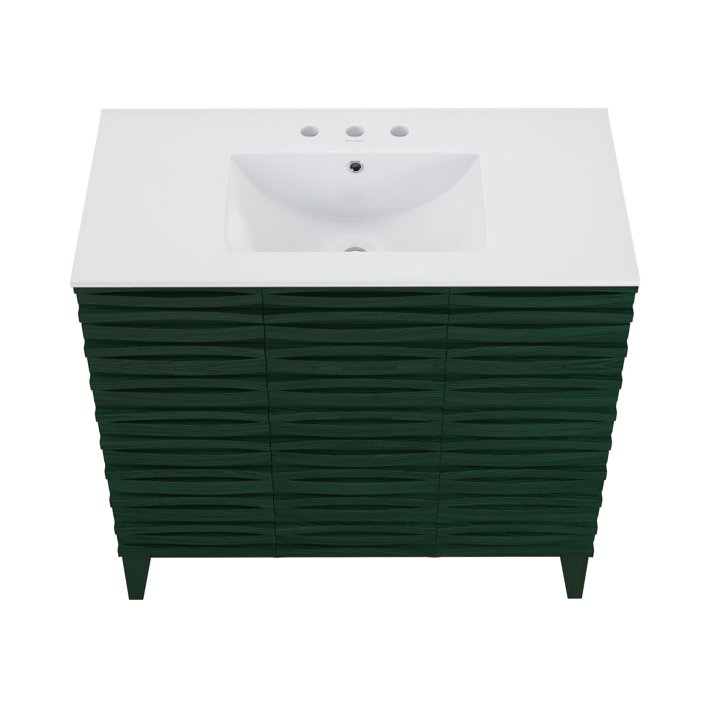 Green Oak / White / 3-Hole