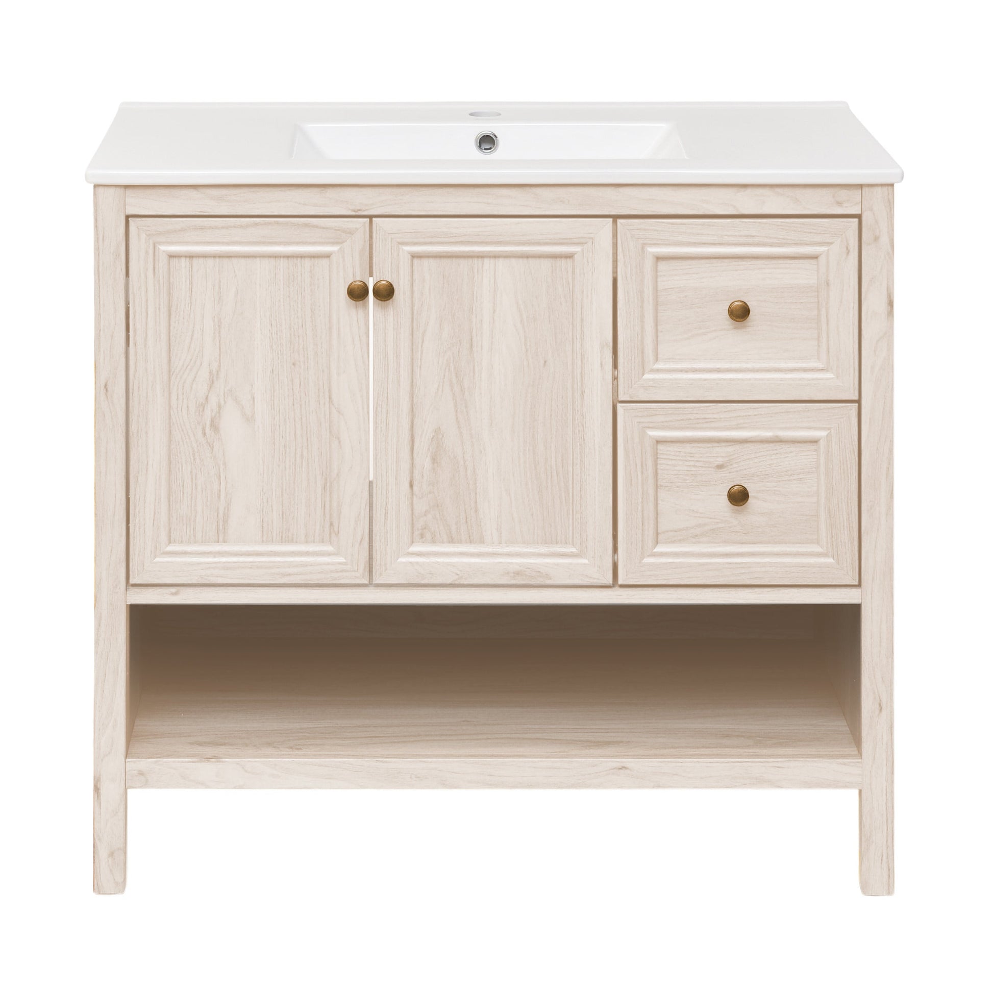 White Oak / White / 1-Hole