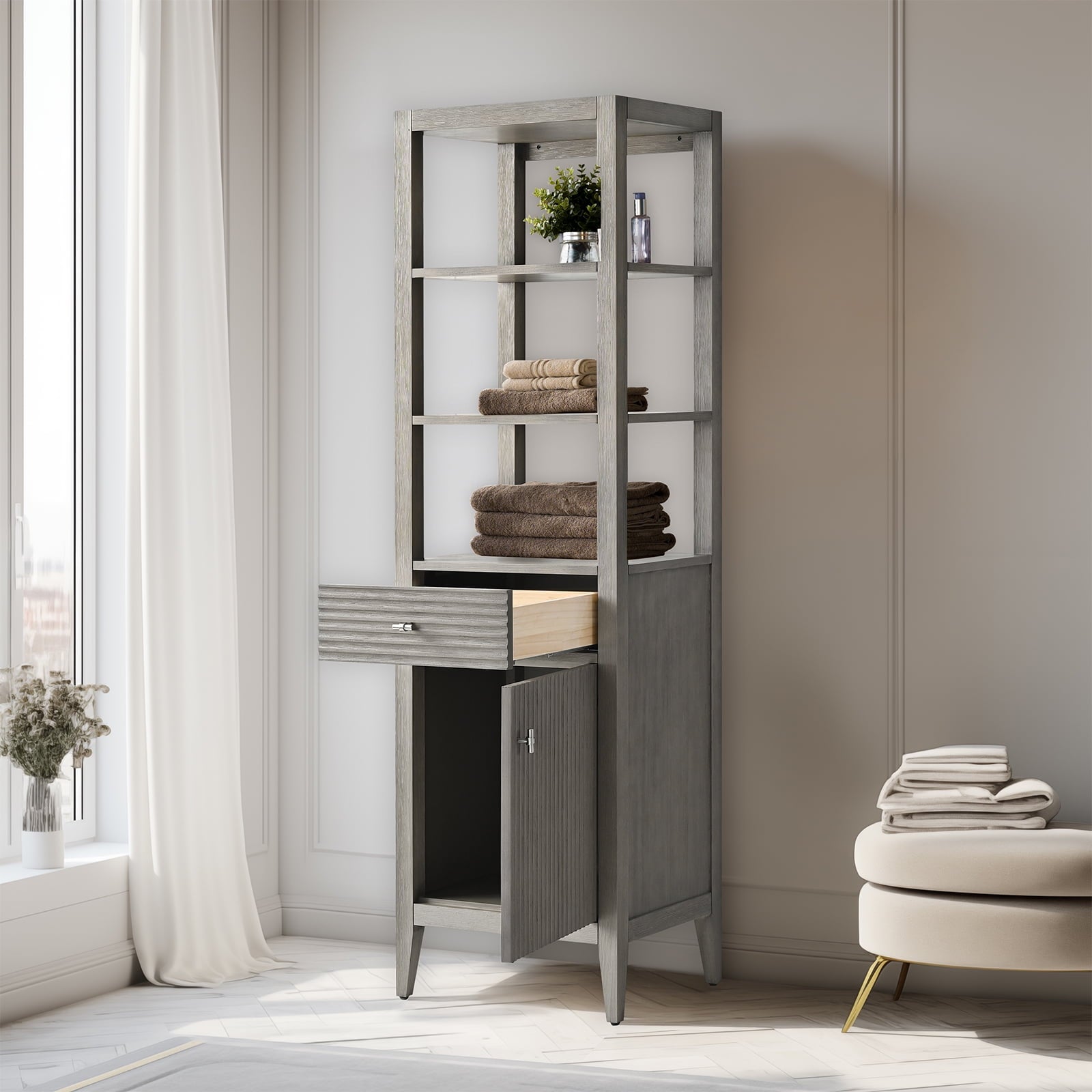 Linear Driftwood Gray / Brushed Nickel