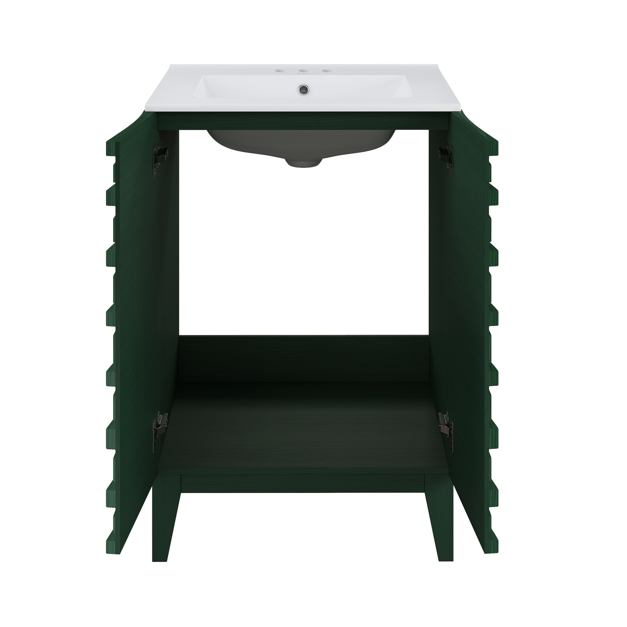 Green Oak / White / 3-Hole - Center