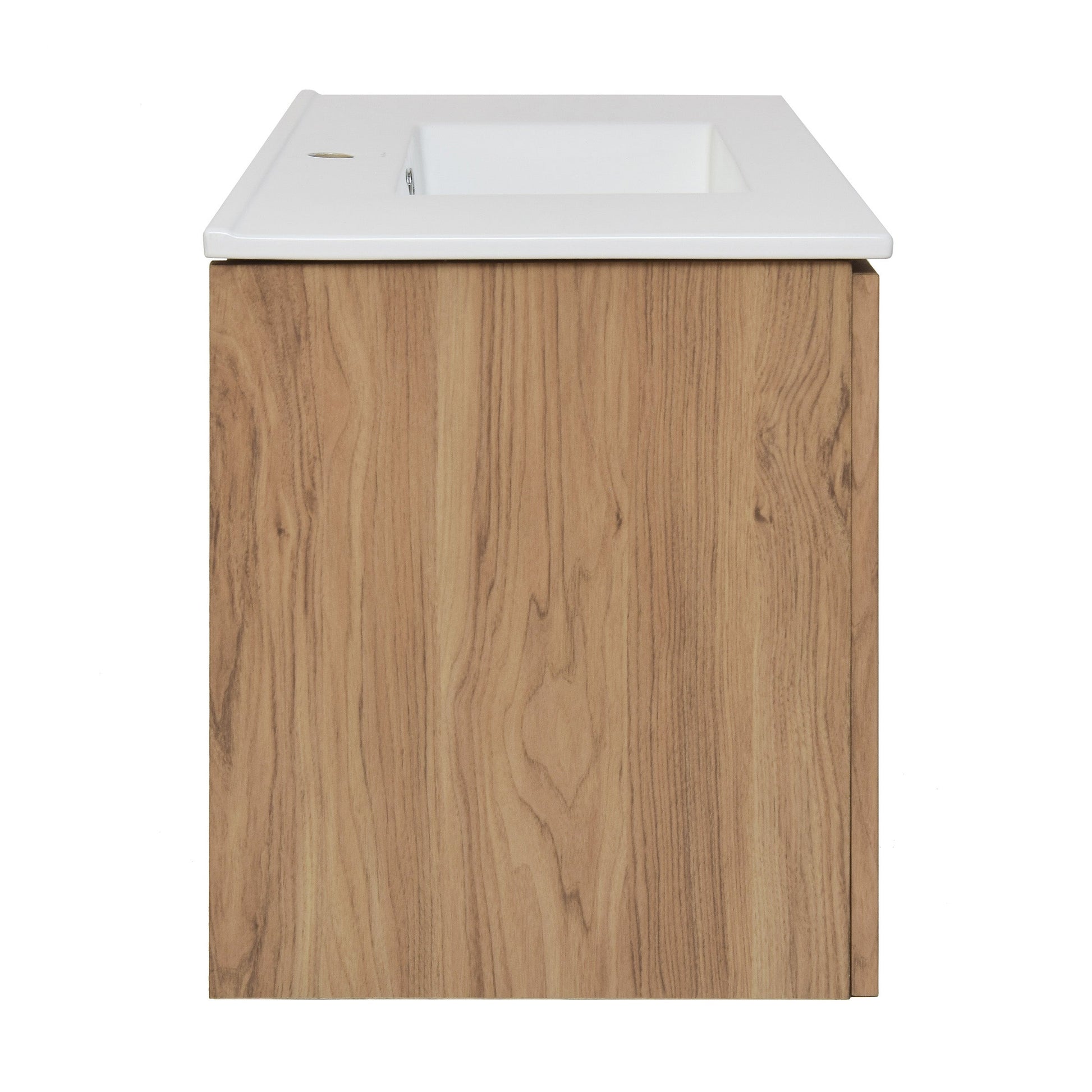 Golden Oak / White / 1-Hole