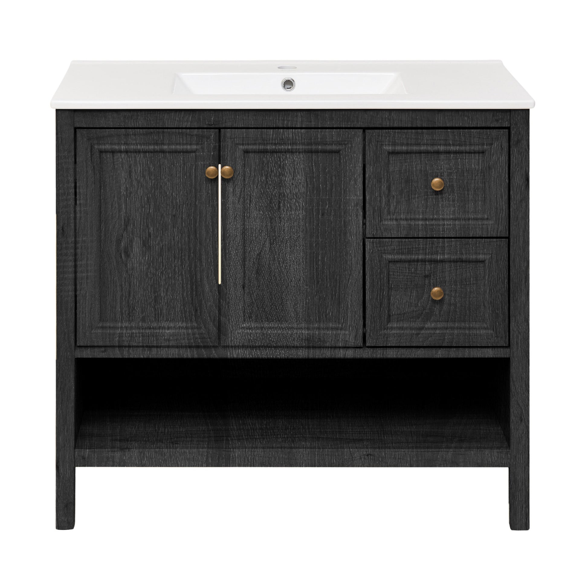 Black Oak / White / 1-Hole