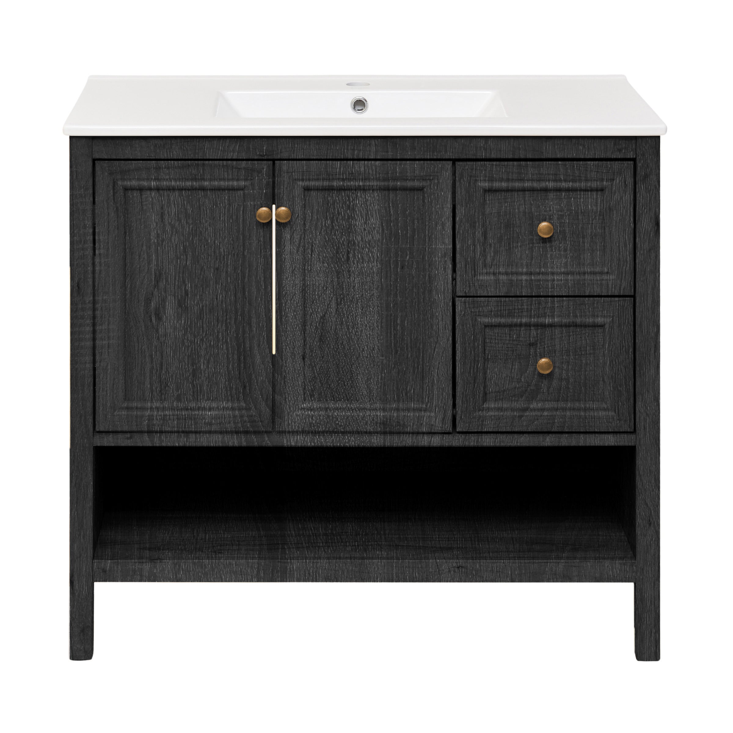Black Oak / White / 1-Hole