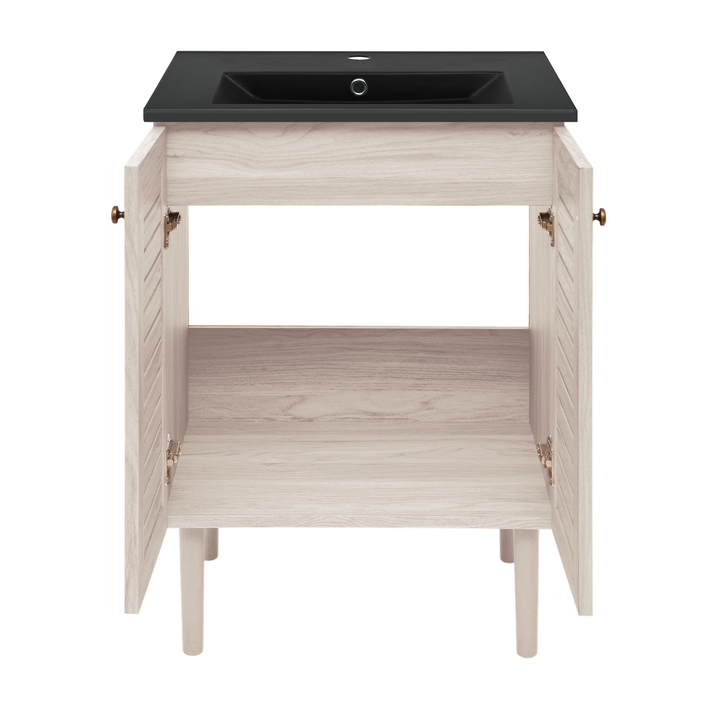 White Oak / Black / 1-Hole
