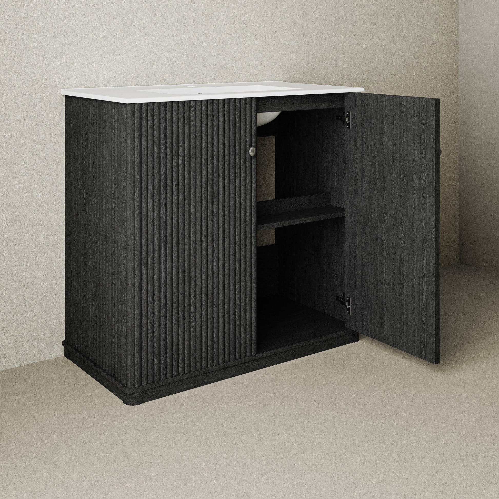Black Oak / White / 1-Hole