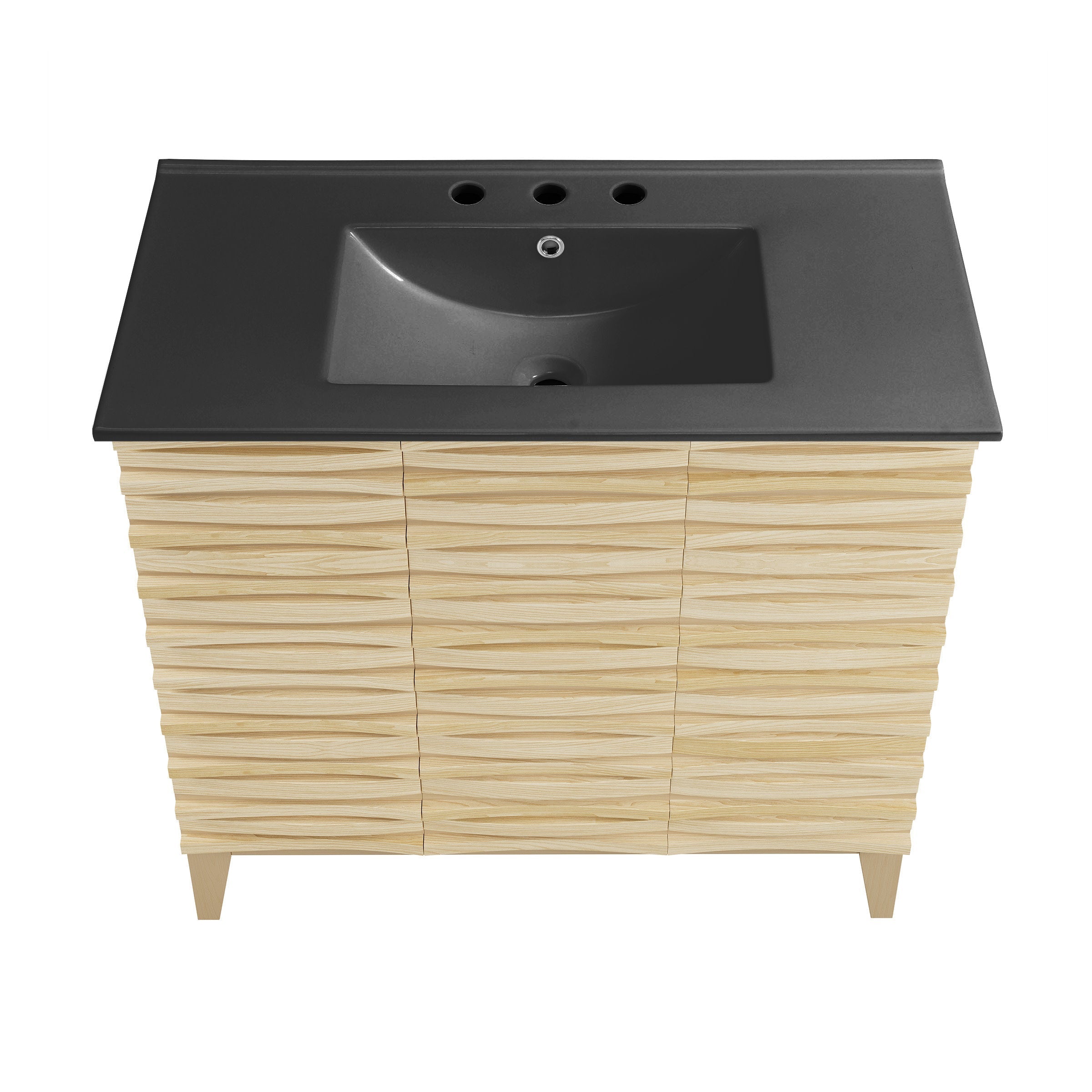 Natural Oak / Matte Black / 3-Hole
