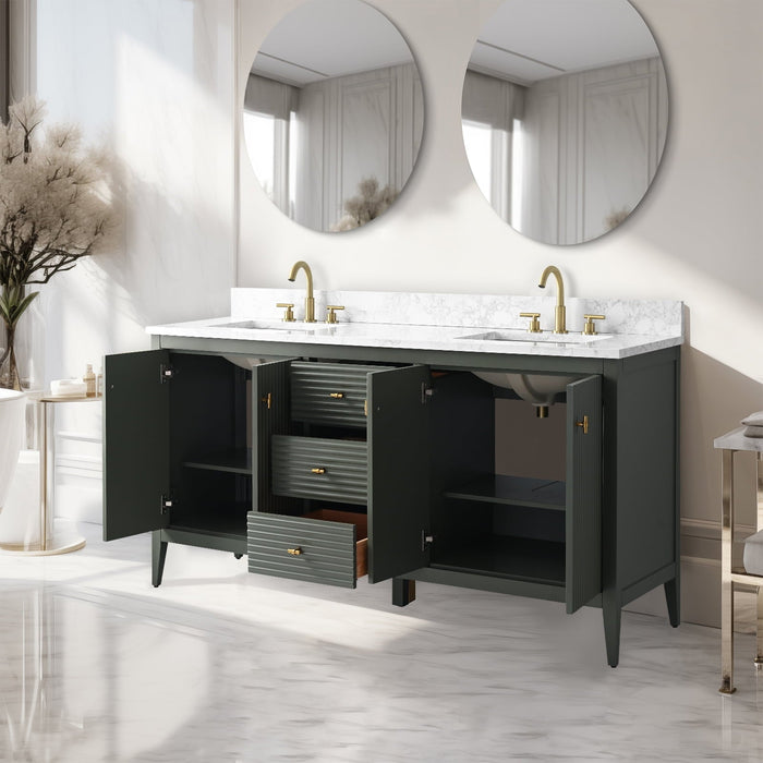 Linear Vintage Green / Golden Brushed