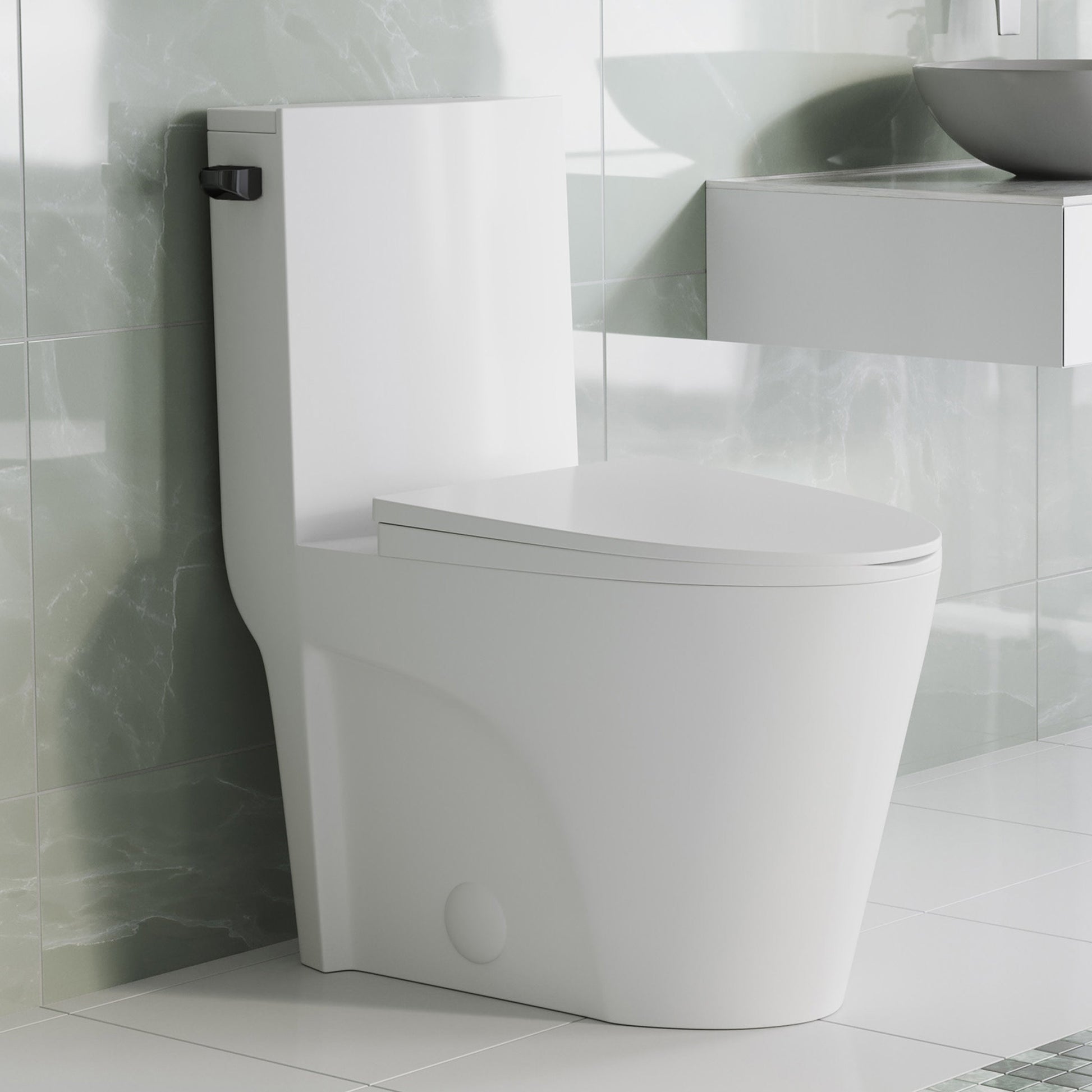 Glossy White / Single - Left / Black