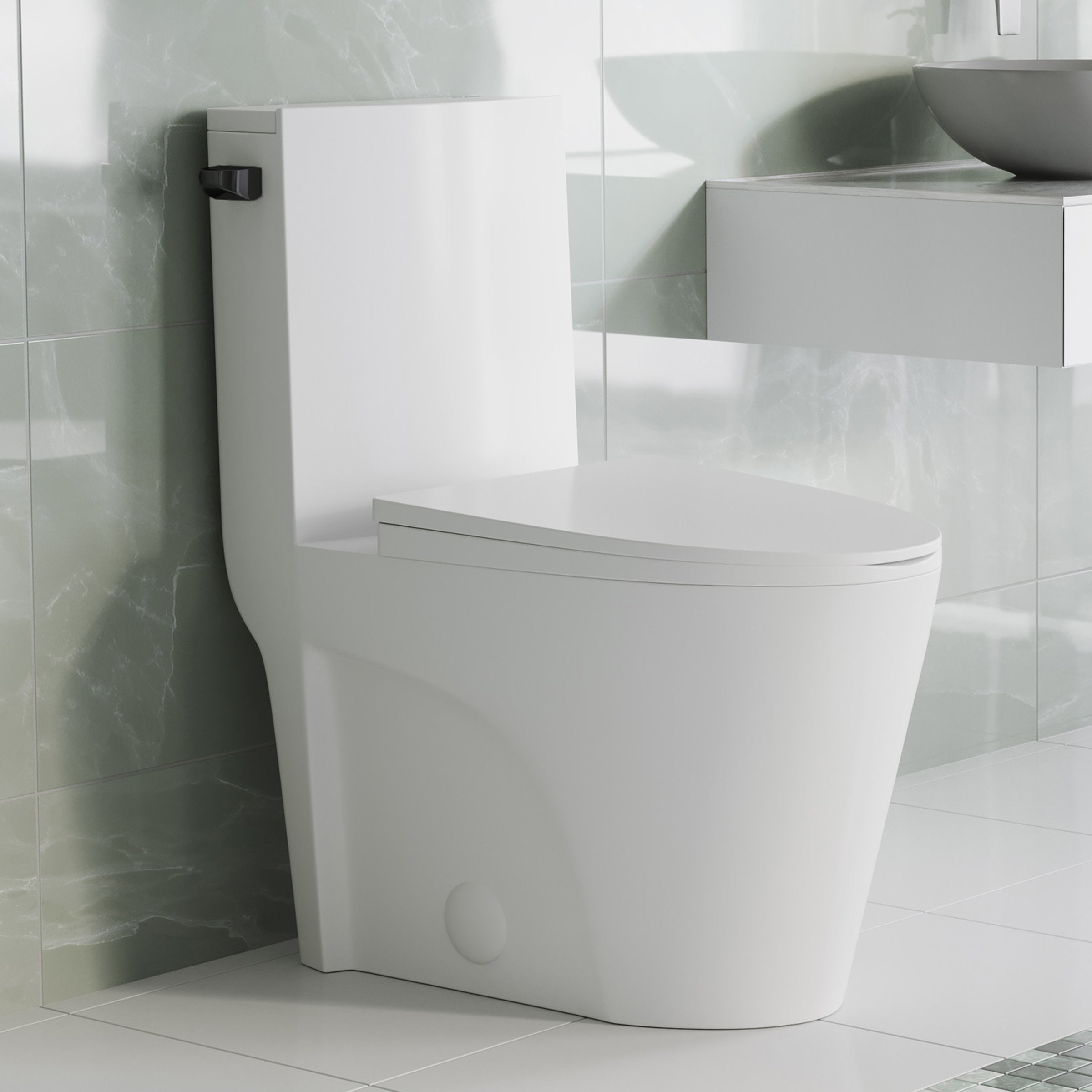 Glossy White / Single - Left / Black
