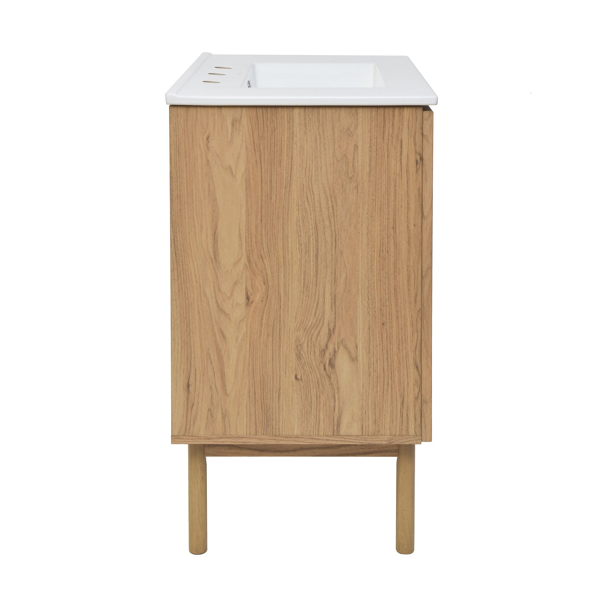 Golden Oak / White / 3-Hole