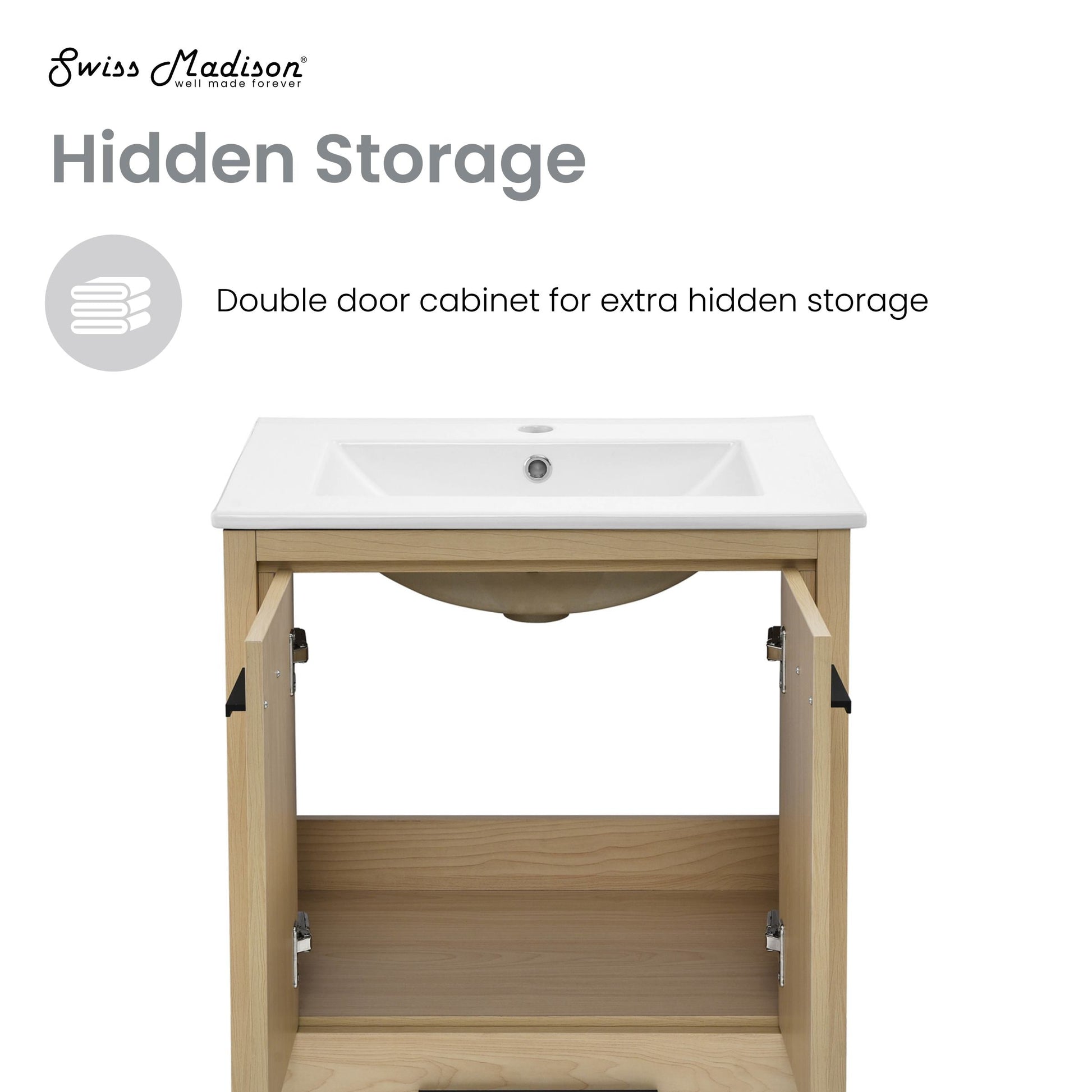 Natural Oak / White / 1-Hole