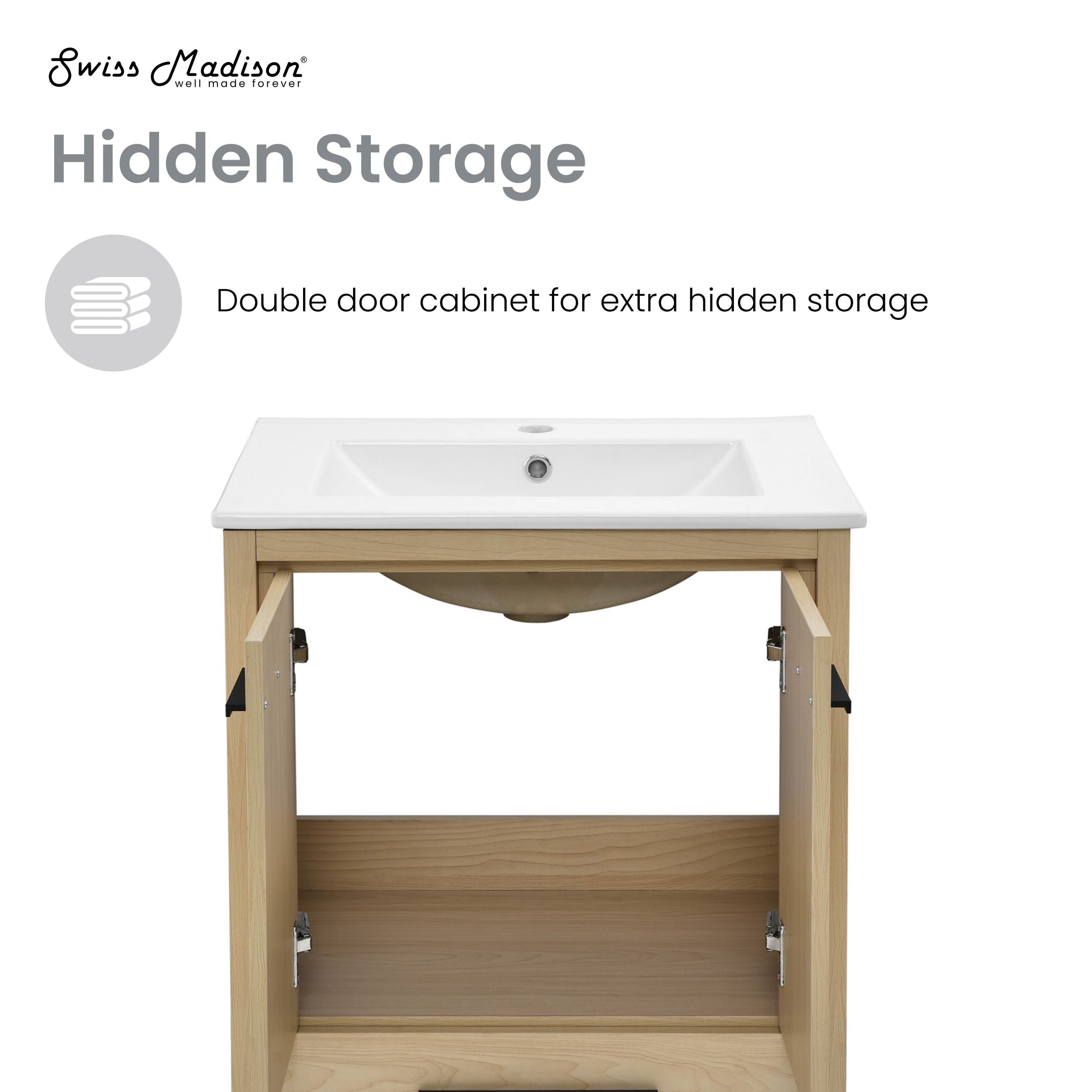 Natural Oak / White / 1-Hole