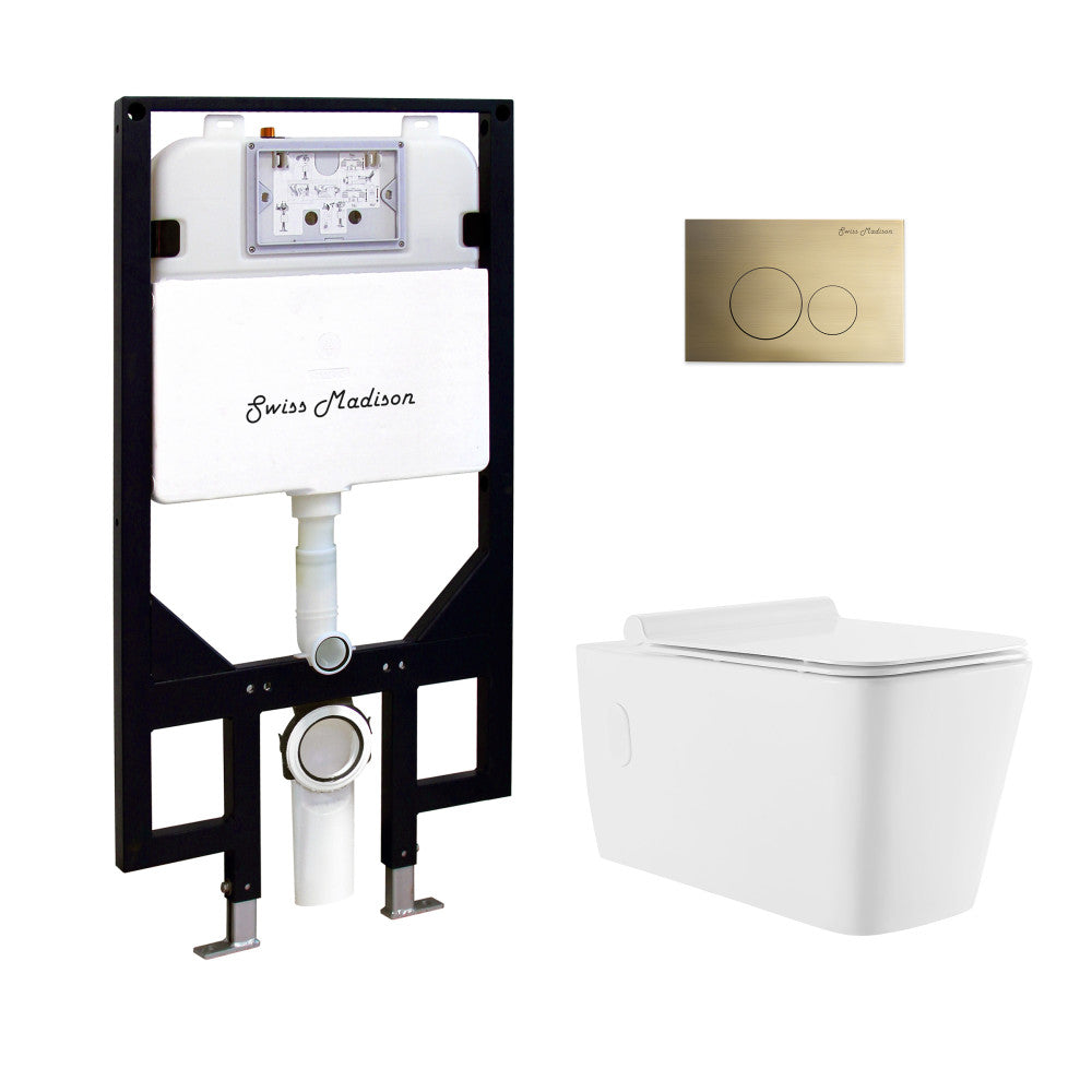 Glossy White / Brass
