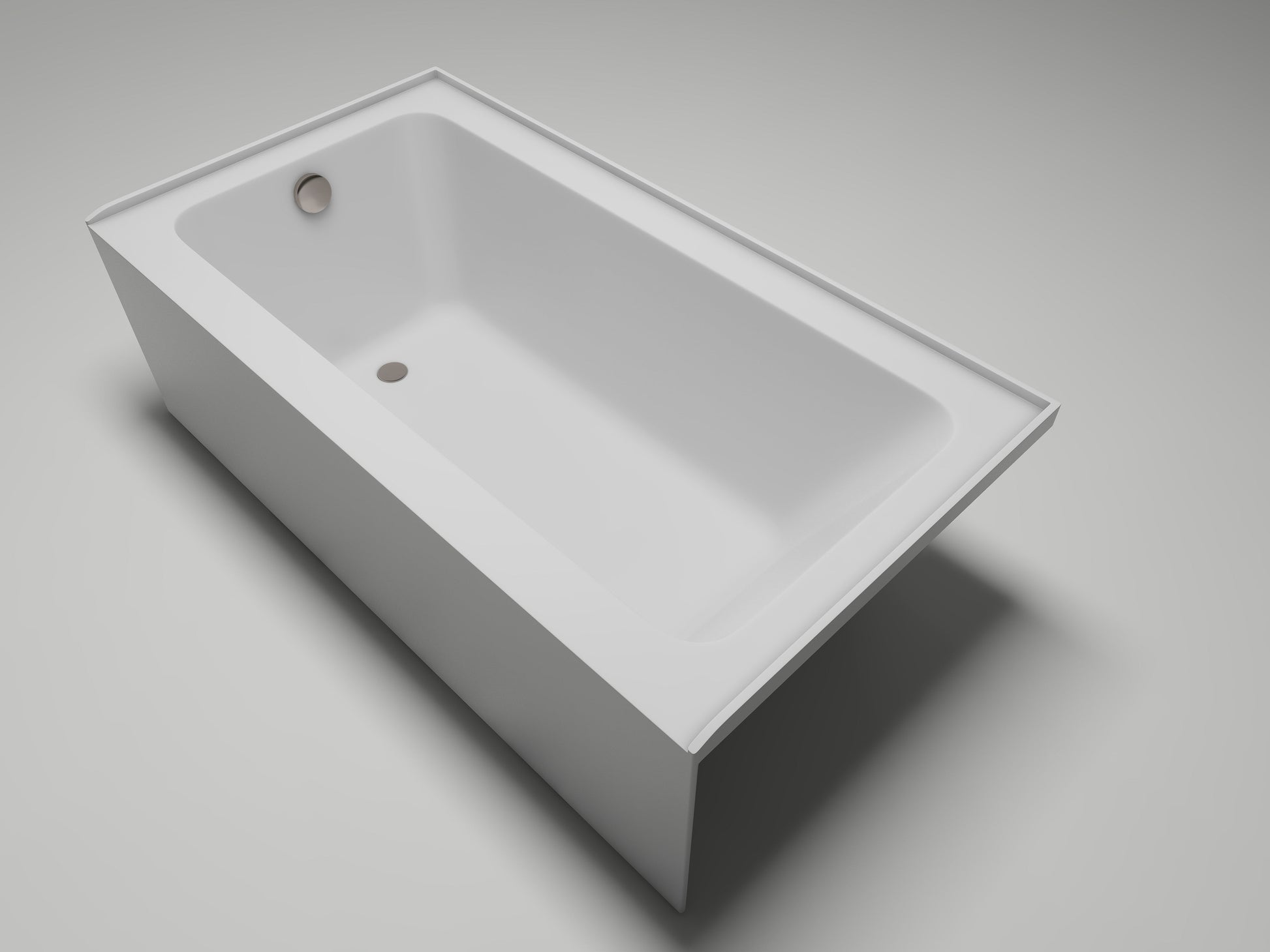 White / Brushed Nickel / Left Drain