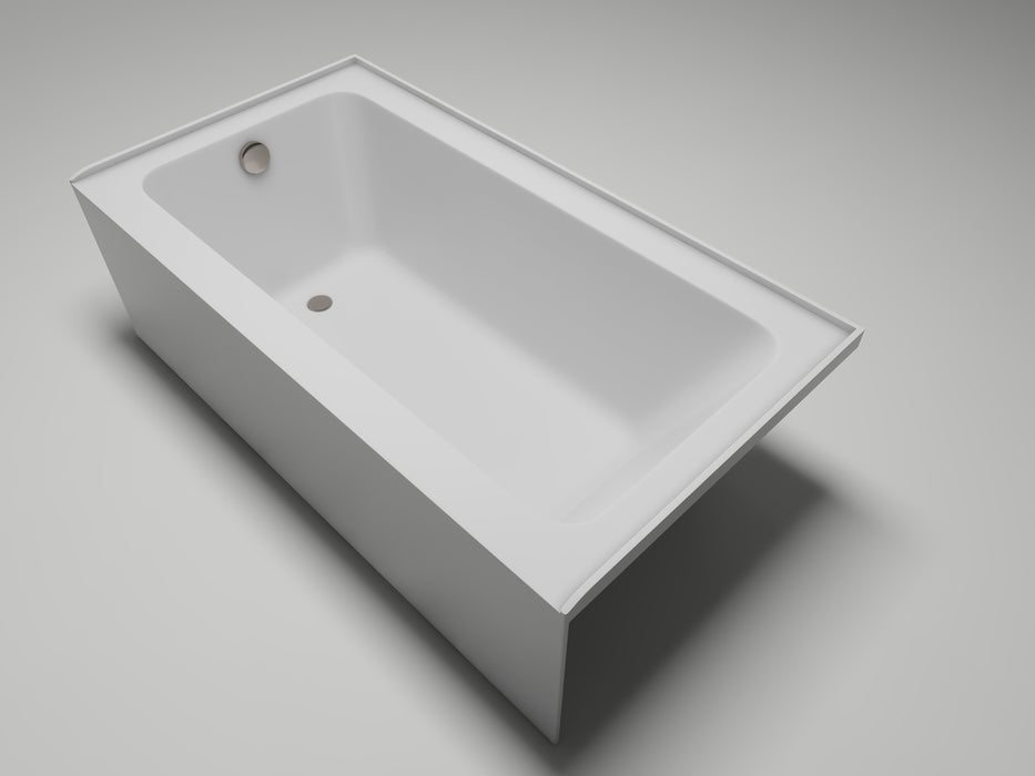 White / Brushed Nickel / Left Drain